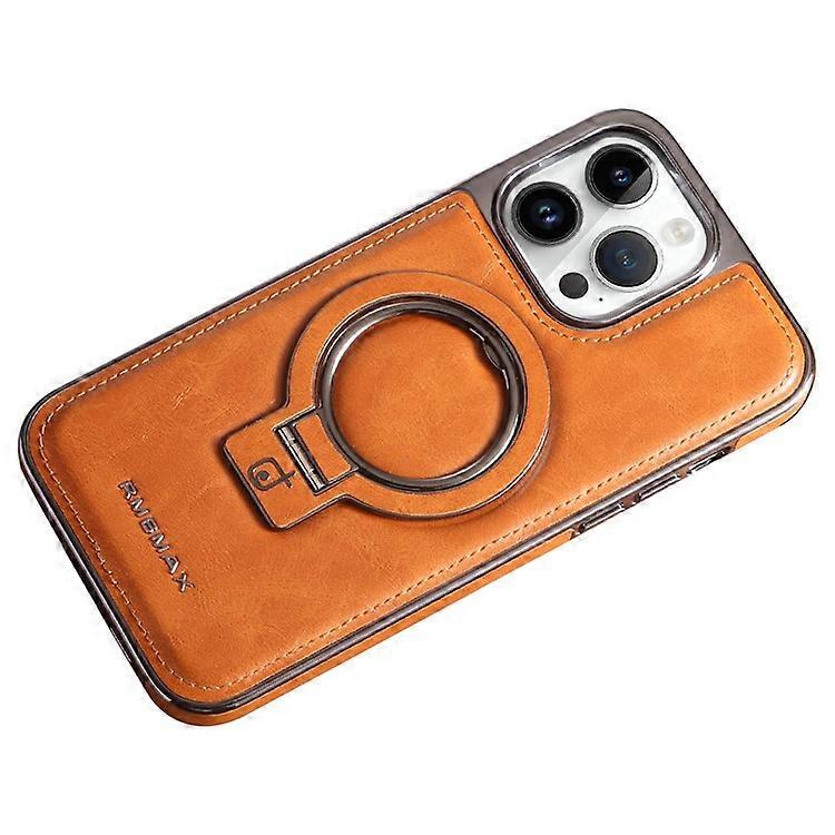 RMBMAX Compatible For iPhone 15 Pro Shockproof Case Magnetic Phone Shell with Electroplated Kickstand