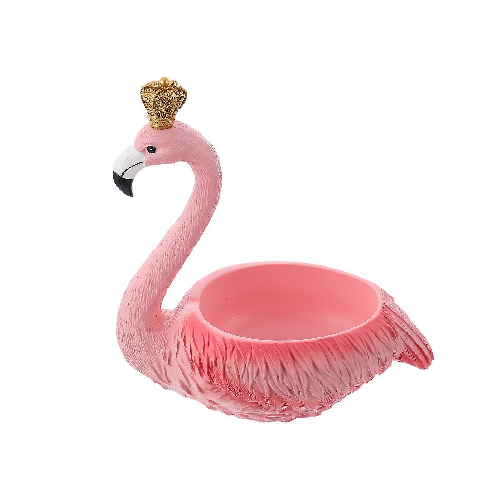 1Pc Nordic Resin Decoration Storage Container Flamingo Decoration Crafts