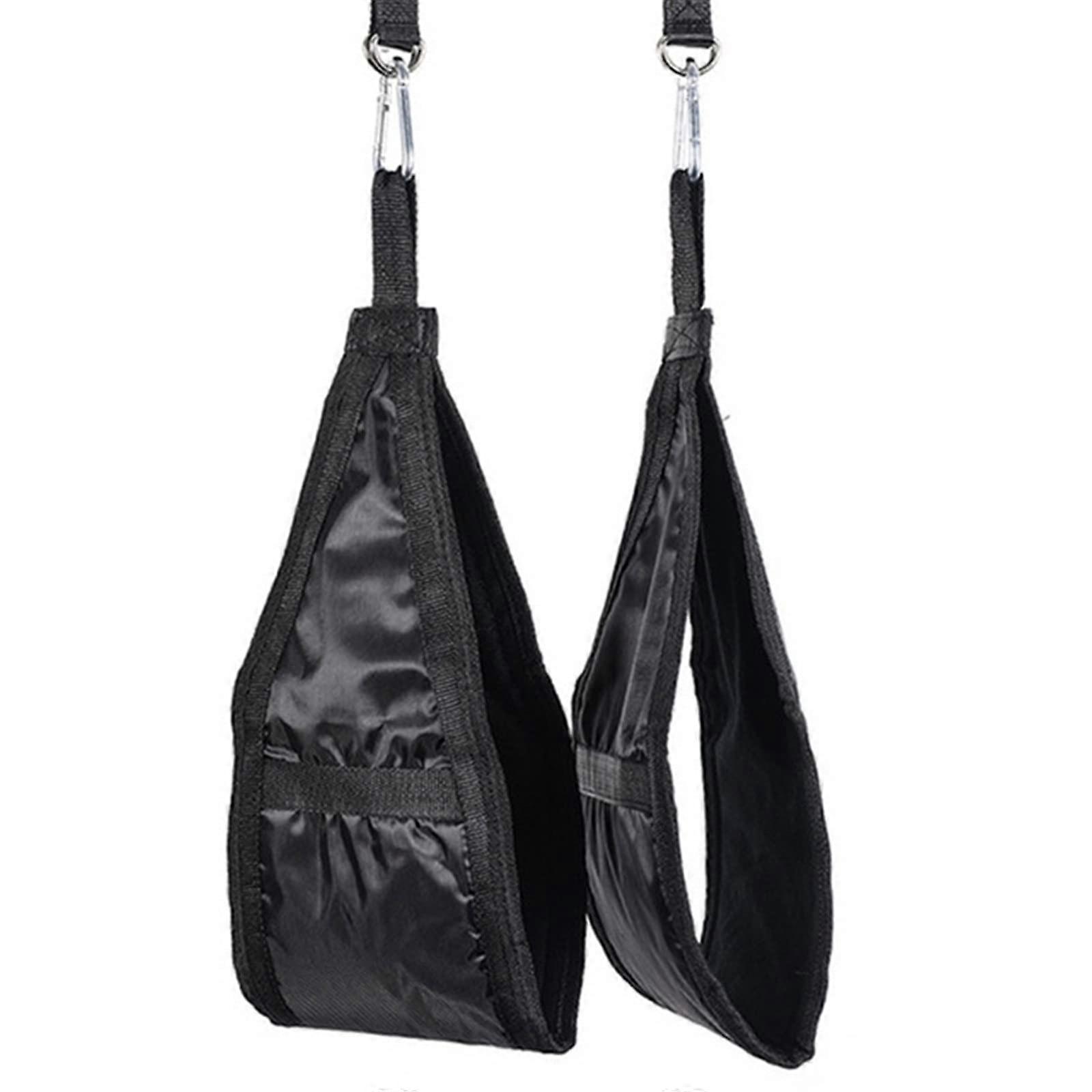 Ab Sling Strap Suspension Trainer Heavy Duty Hanging Strap for Pull Up Workouts, Adjustable, Black