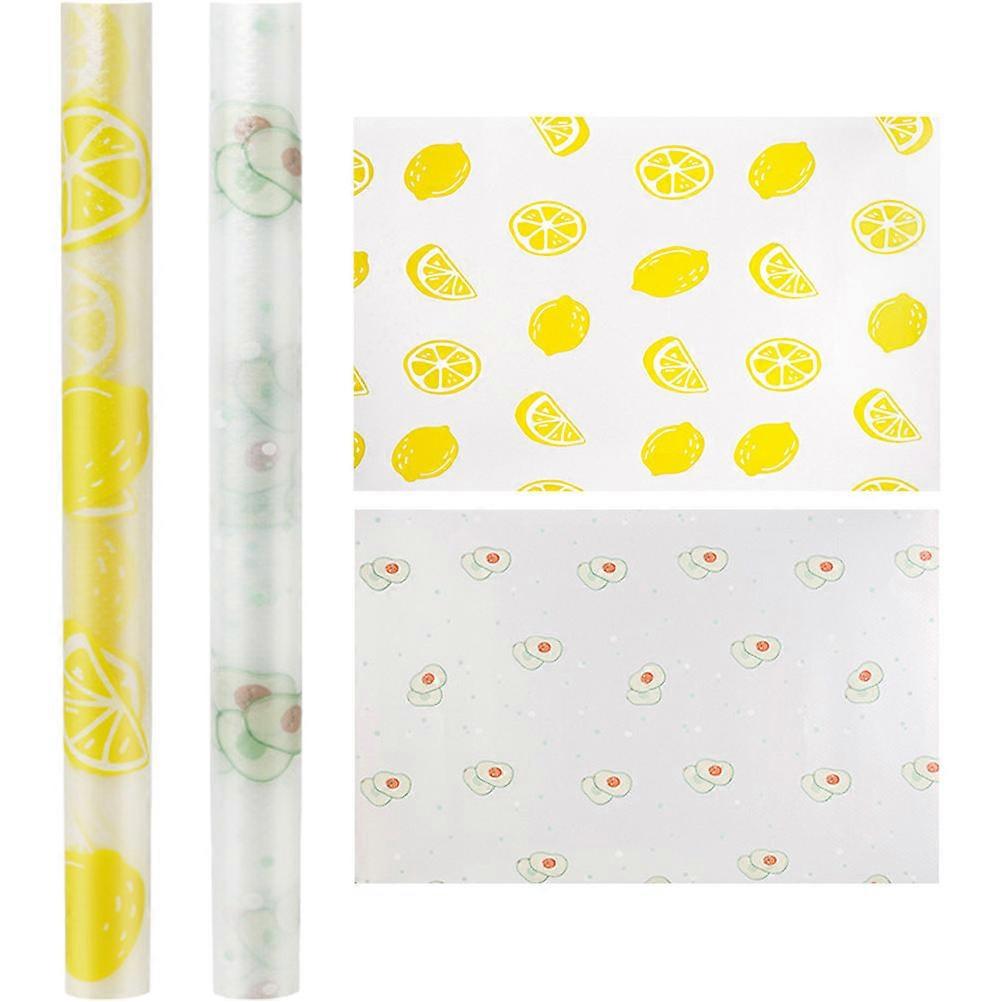 Practical Drawer Mat Kitchen Cabinet Liner Non-slip Moisture-proof 200x45cm Avocado 2Pcs
