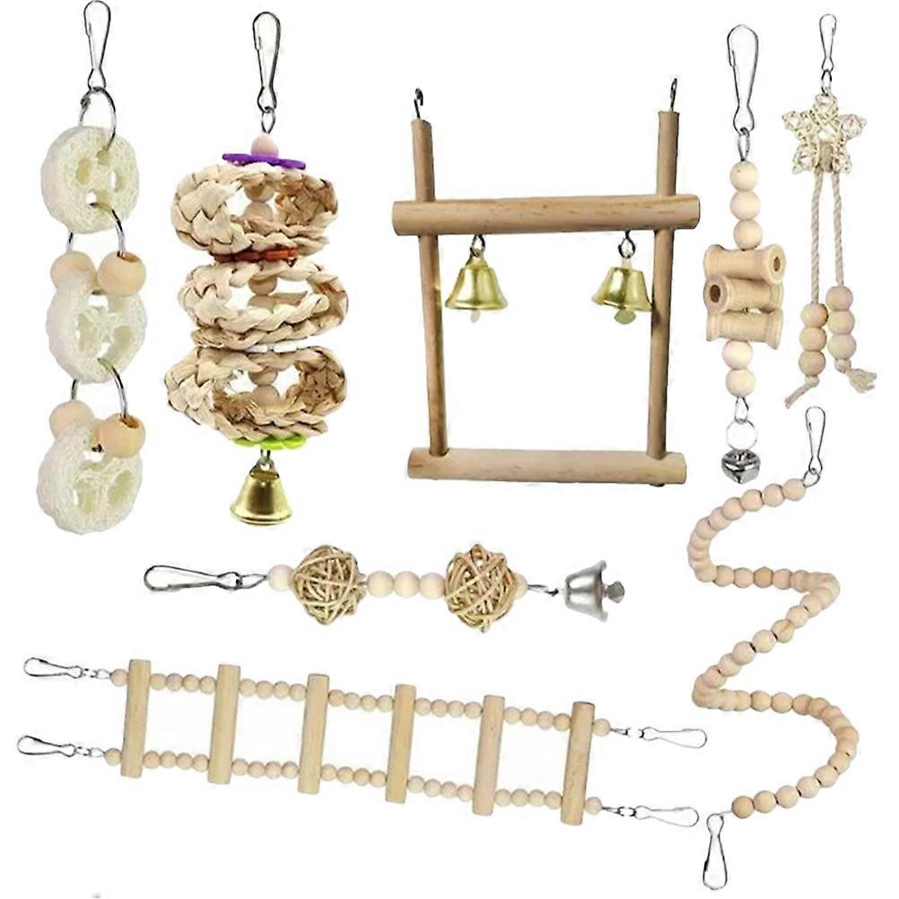 Chewing and Climbing Bird Toy Parakeet Ladder Climbing Indoor Use 12.00X2.00X15.00cm 1 Set