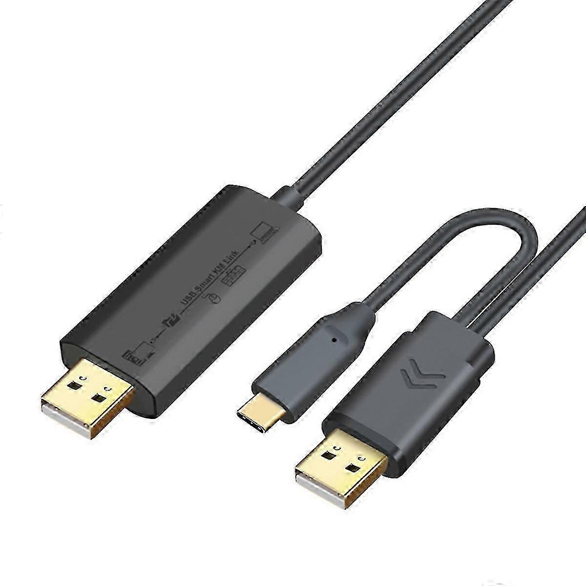 Usb2.0 Computer Data Copying Cable Male To Male Computer Data Transfer Type-c