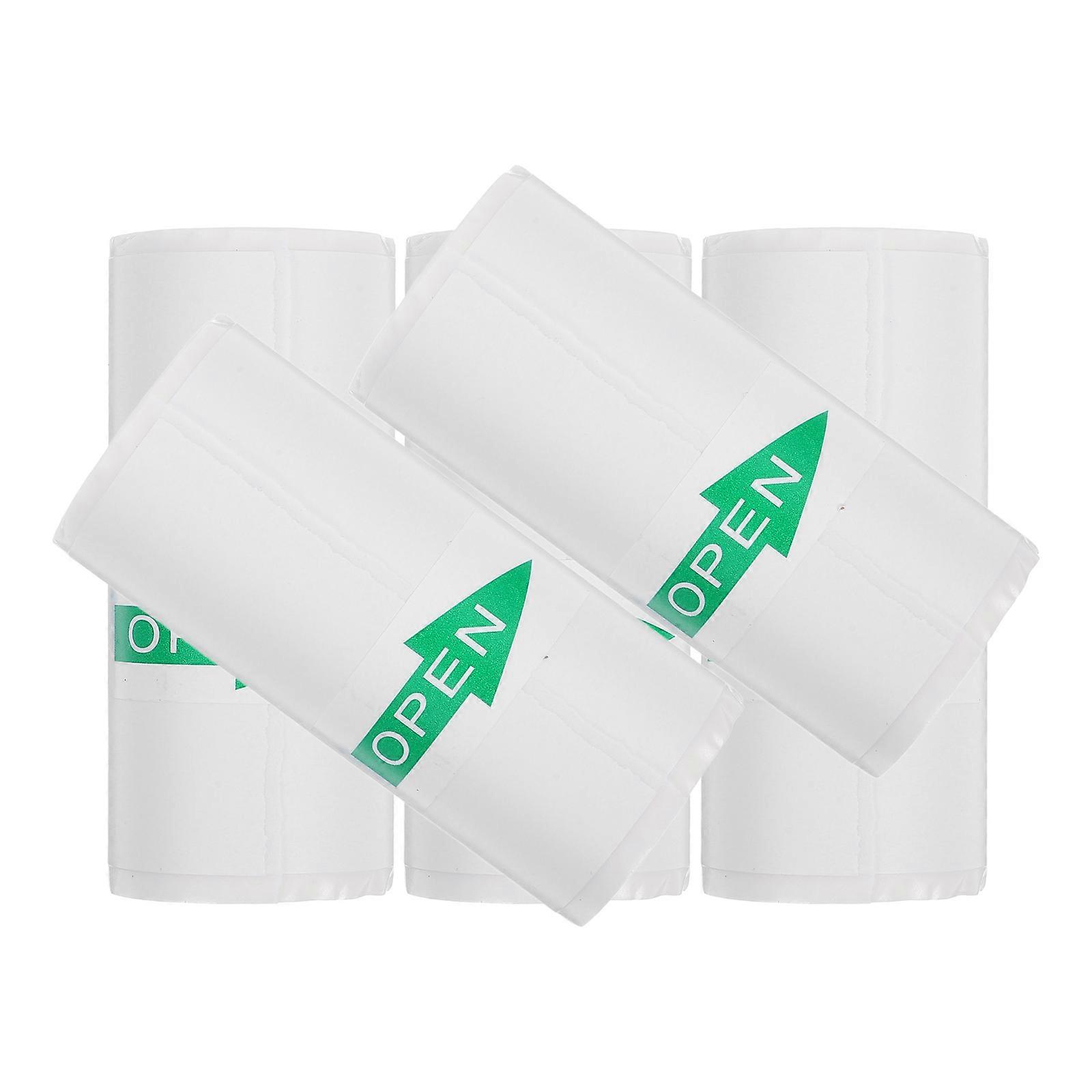 Thermal Printing Paper Rolls for Mini Card Machine 5 Rolls White Adhesive