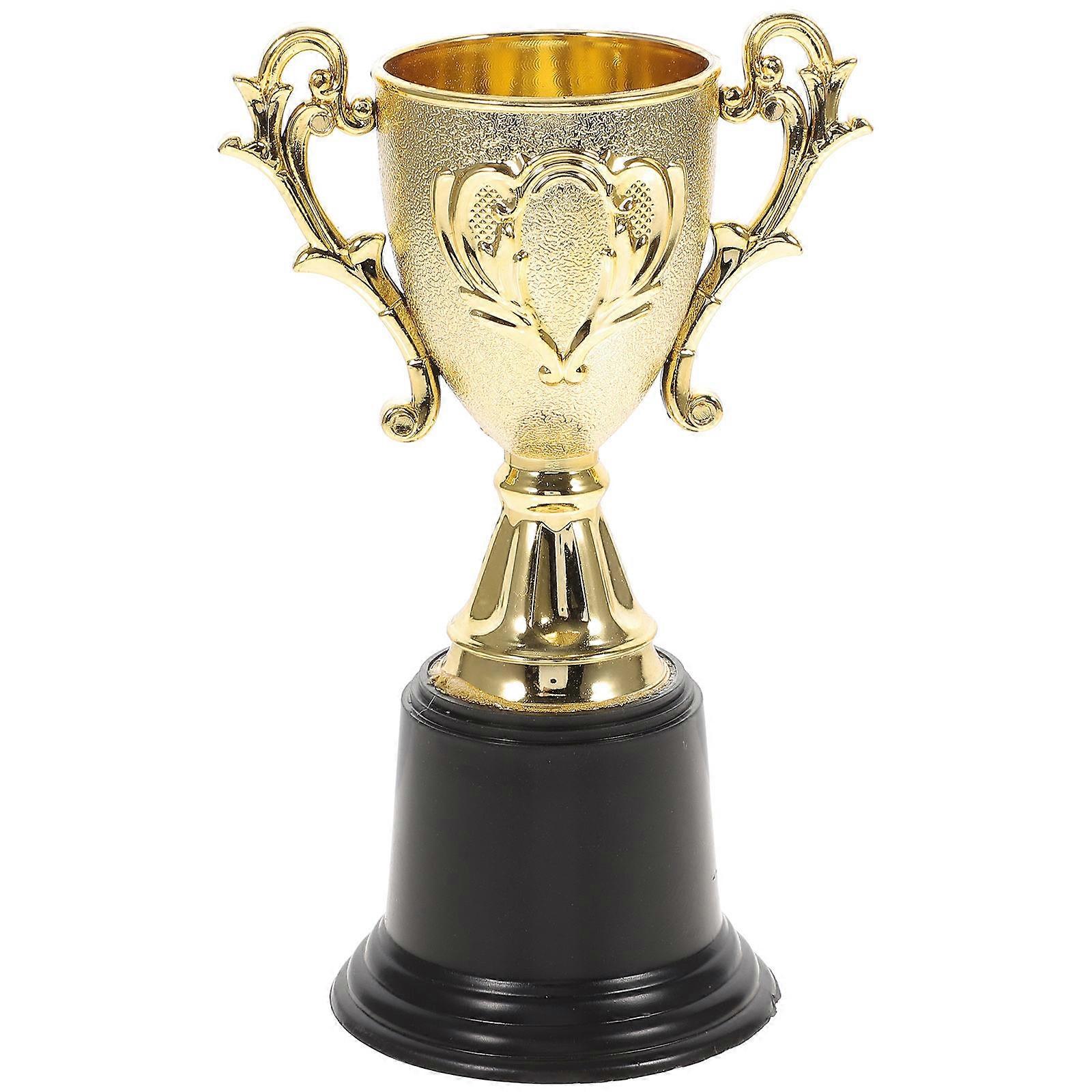 Reward Prizes Artificial Trophy Golden Color for Party Game Prizes Children 14.3X10X6.5cm