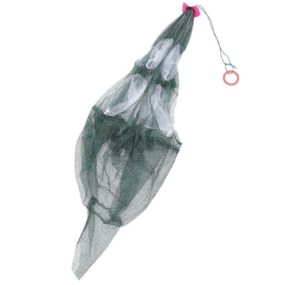 Fishing Net Portable Shrimp Cage Freshwater Fishing Lobster Prawn Minnow Crayfish Crab Small Size when Folded Plastic 1Set
