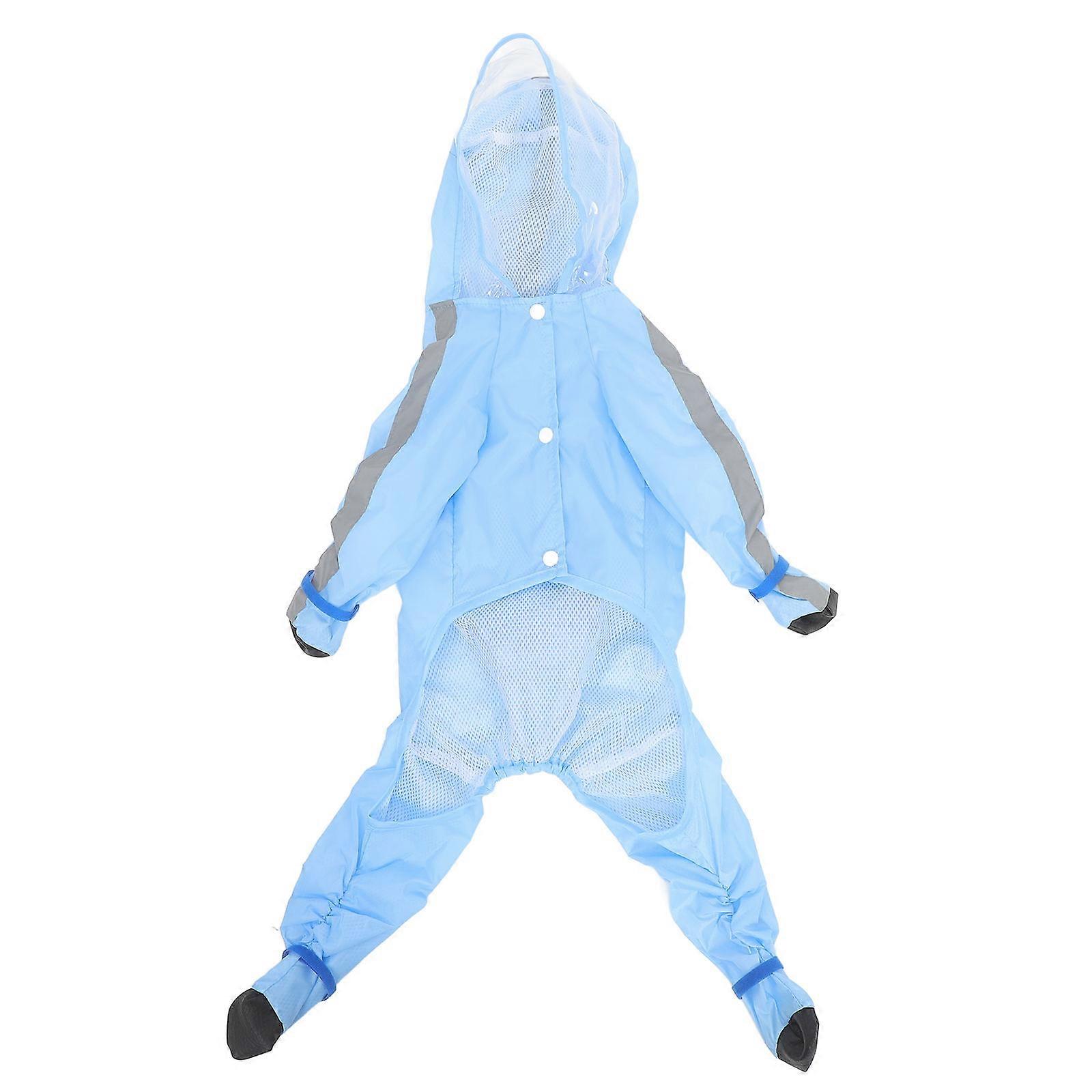 ペット犬レインコート子犬フード付きレインコート防水反射雨天用サイズM1セット