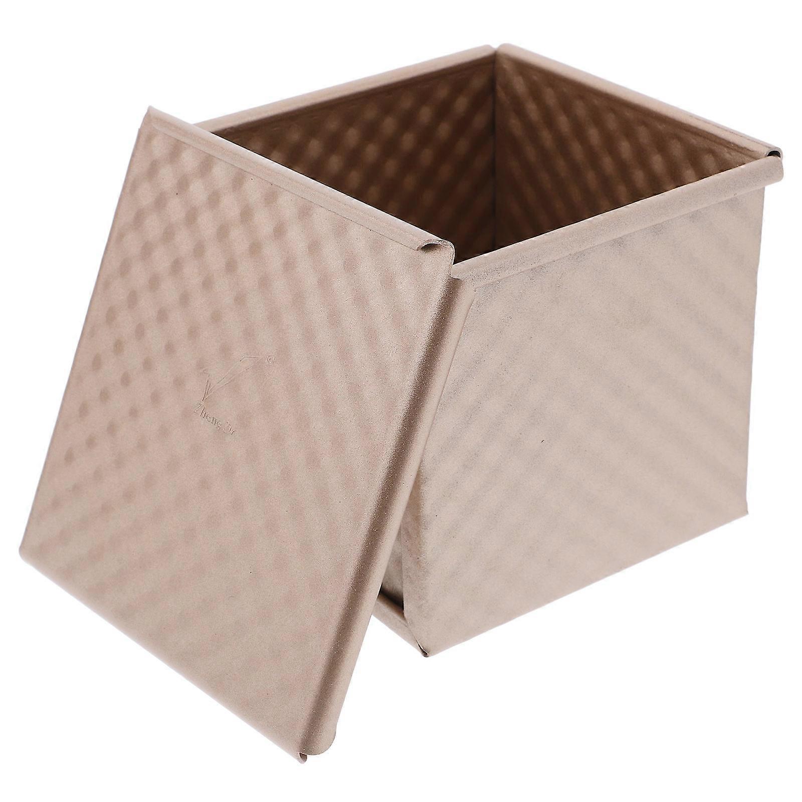 Bread Pans For Homemade Bread Loaf Pan with Lid Easy Release Square 4.5X4.5X4.1in 1Set