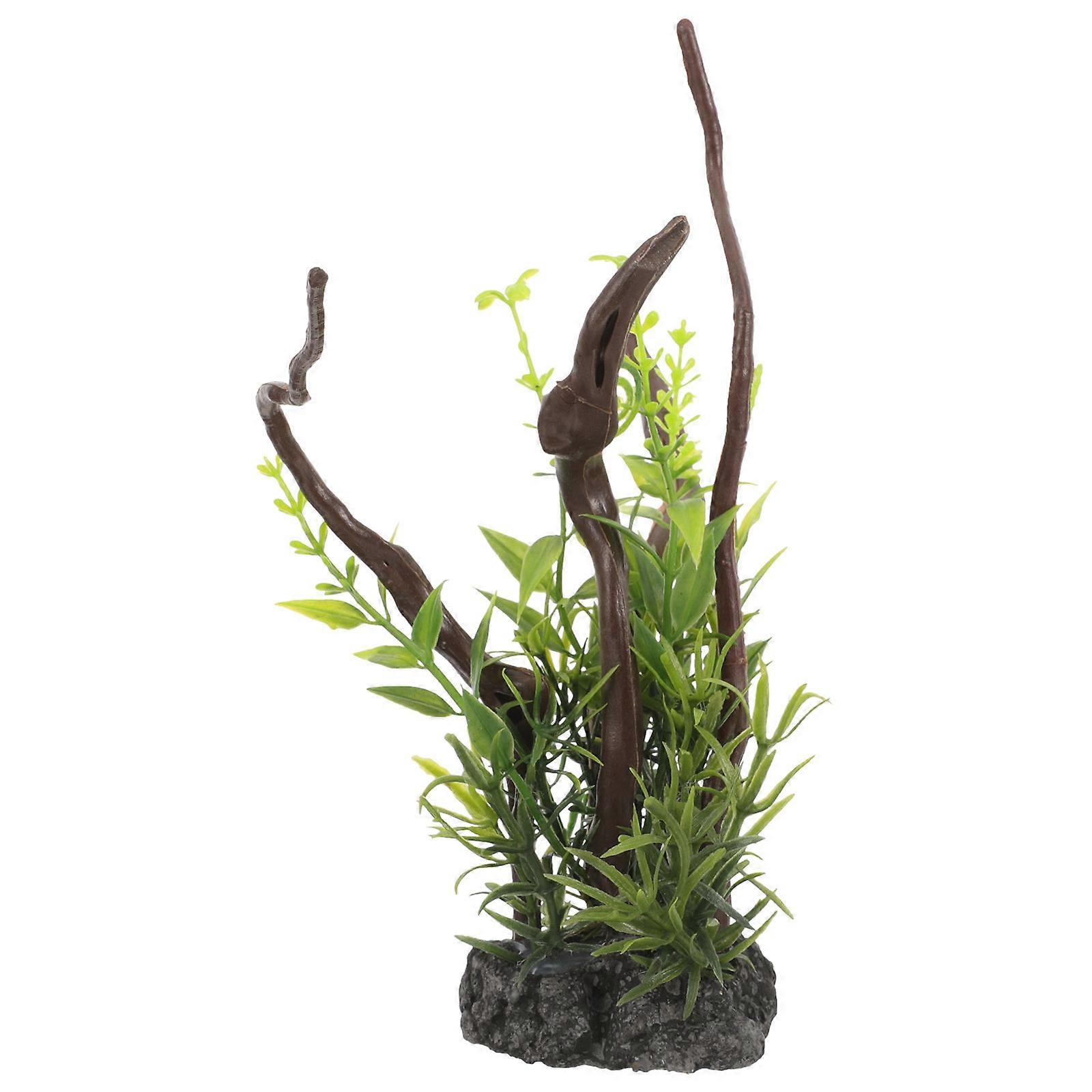 Fish Tank Decor Root Artificial Tree Decoration Assorted Color 1Pack 7.1x6.3in