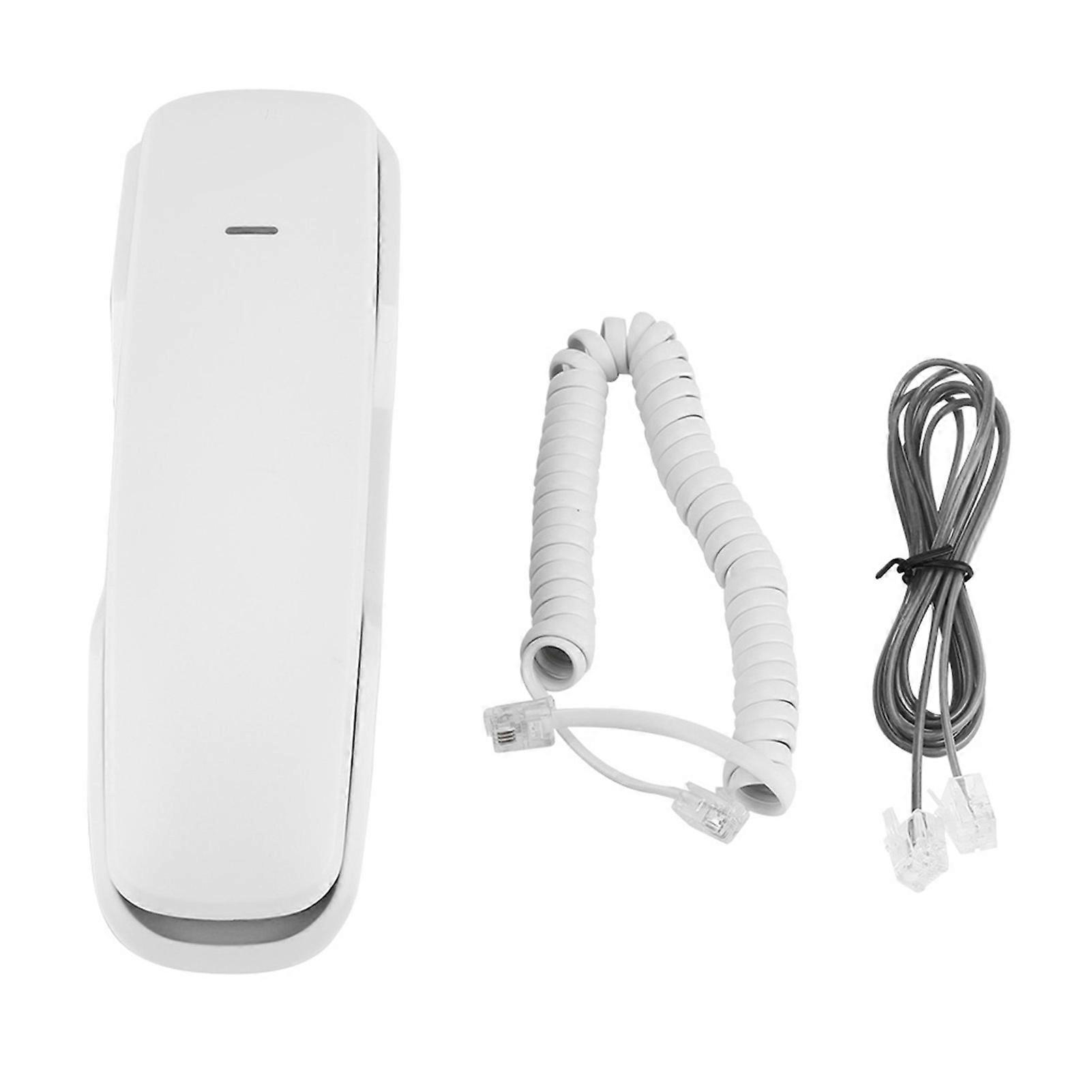 Noise Cancelling Wall Mounted Telephone White with Last Number Redial Mute and Pause Function
