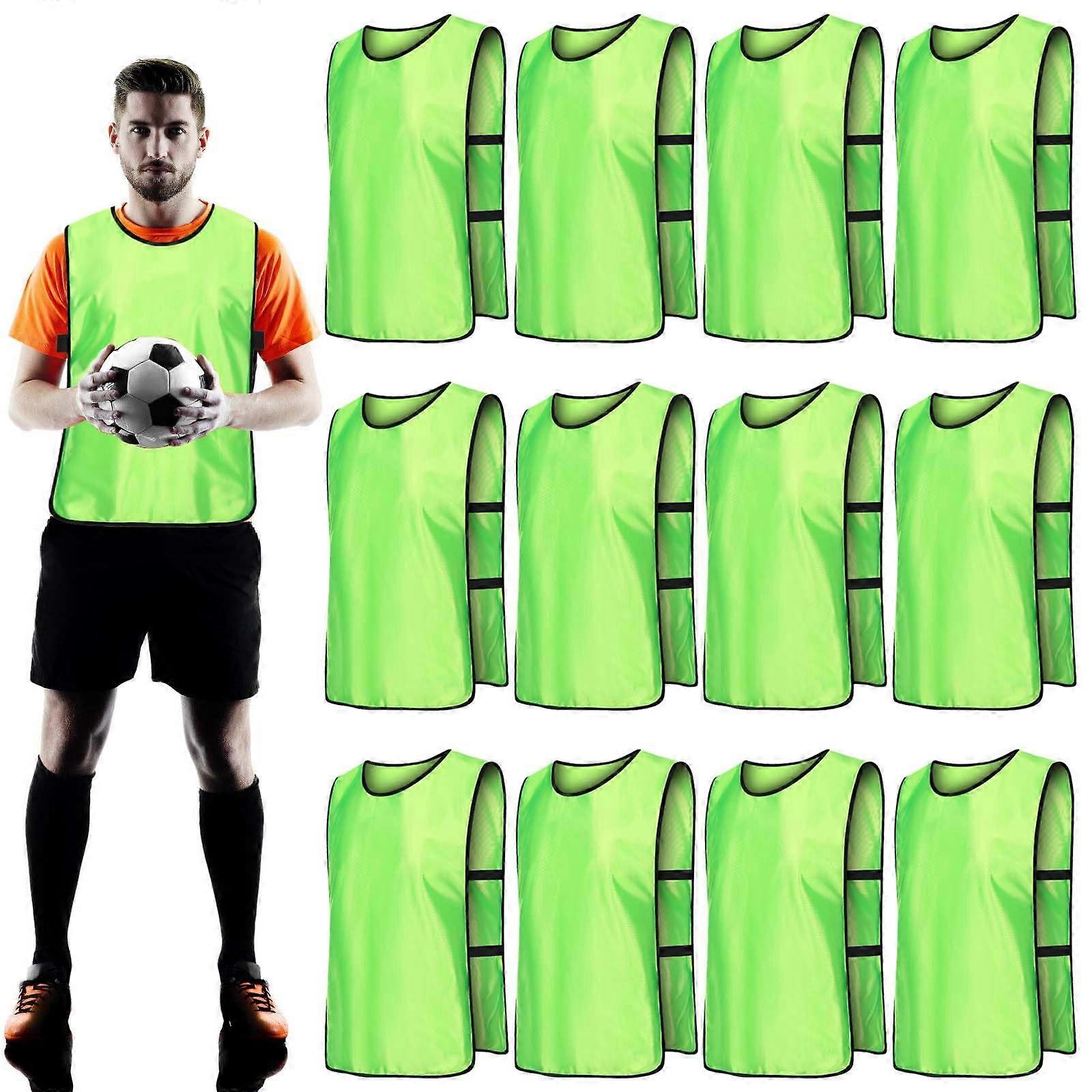 Football Training Vests for Adults, Team Training, Green (175cm)