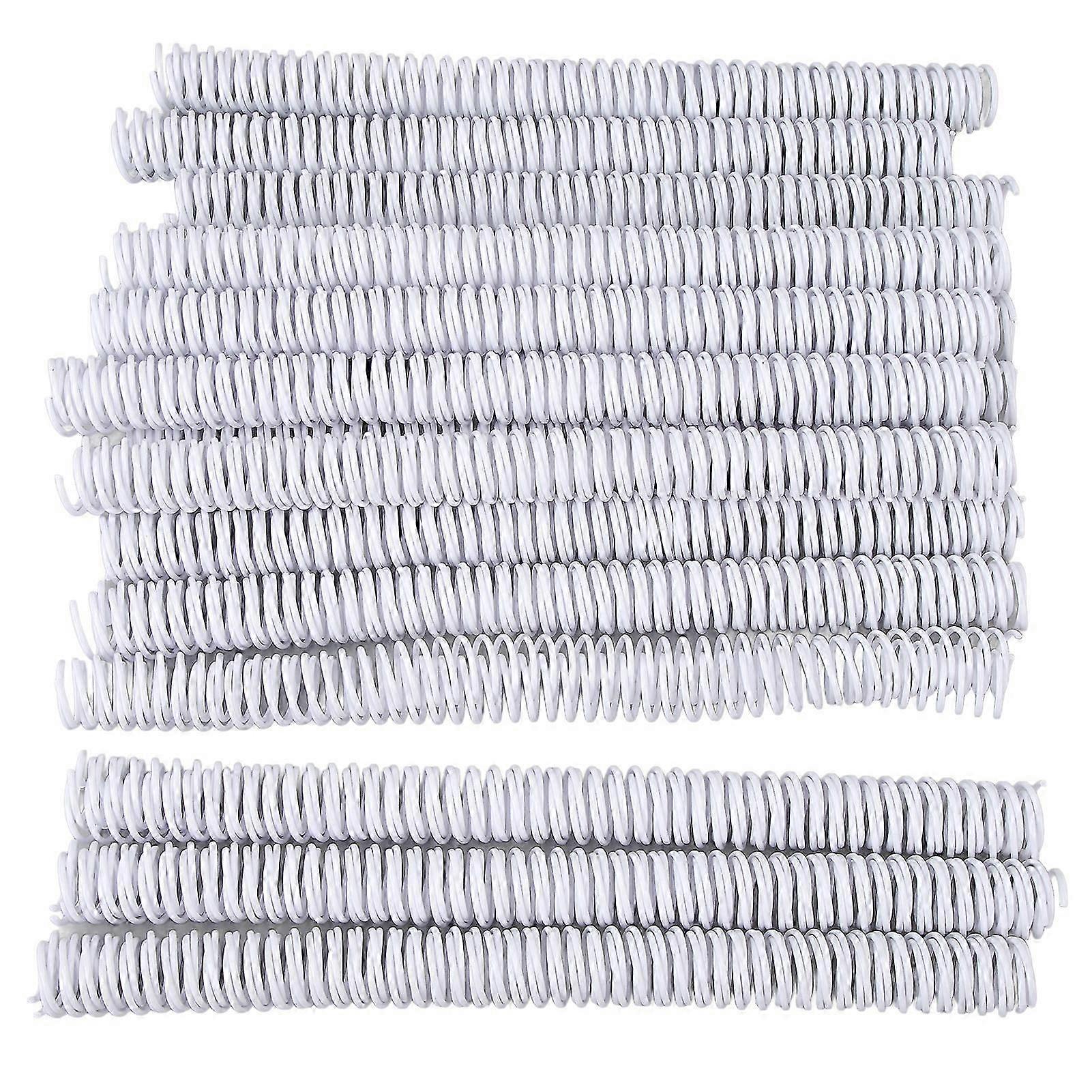 50 Pcs Spiral Binding Coil 19mm Diameter 48 Loop 4:1 Pitch 170 Sheet Capacity A4 Binding Spine White