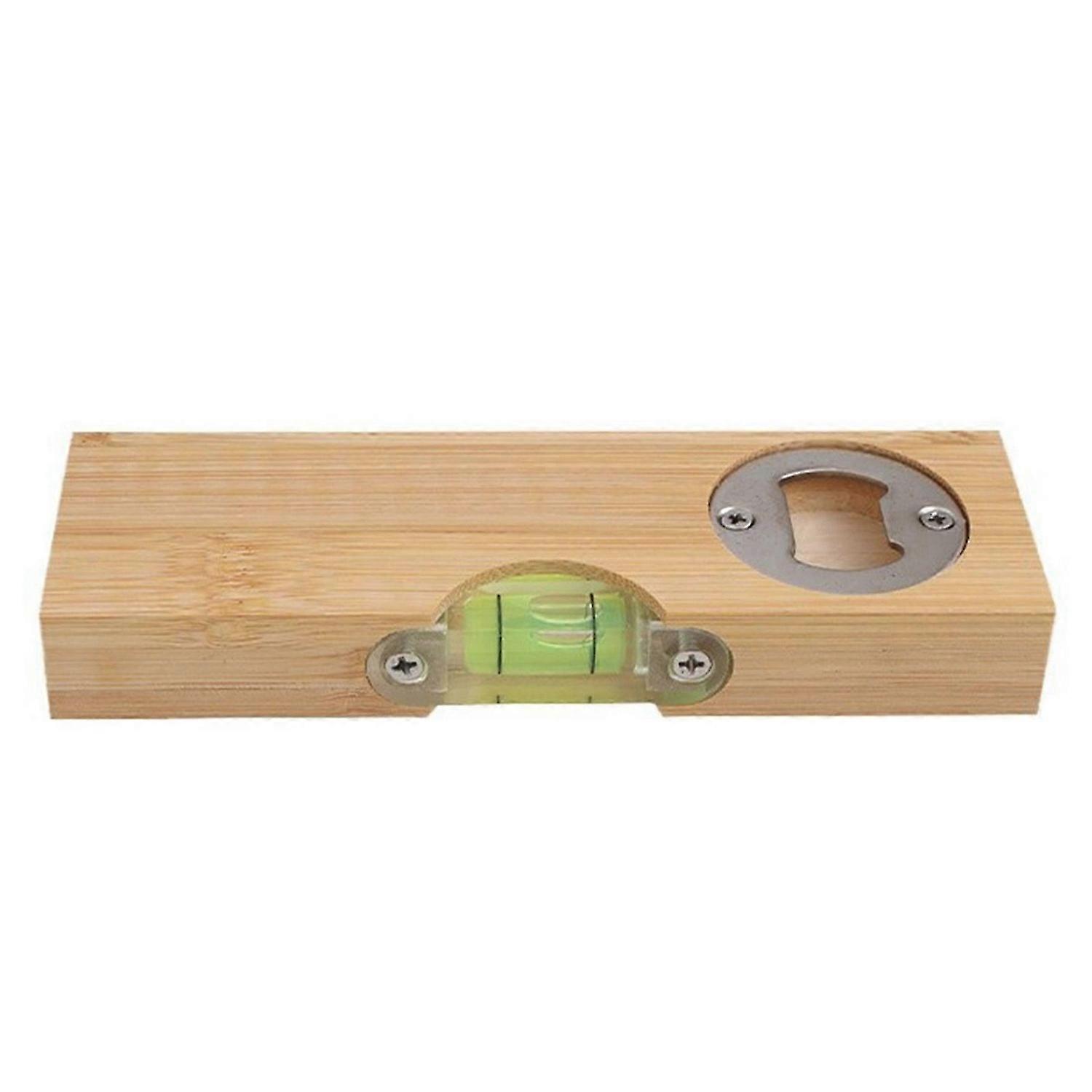 2 in 1 Wooden Spirits Level Bottle Opener Universal Lightweight Portable Craft Tool for Men