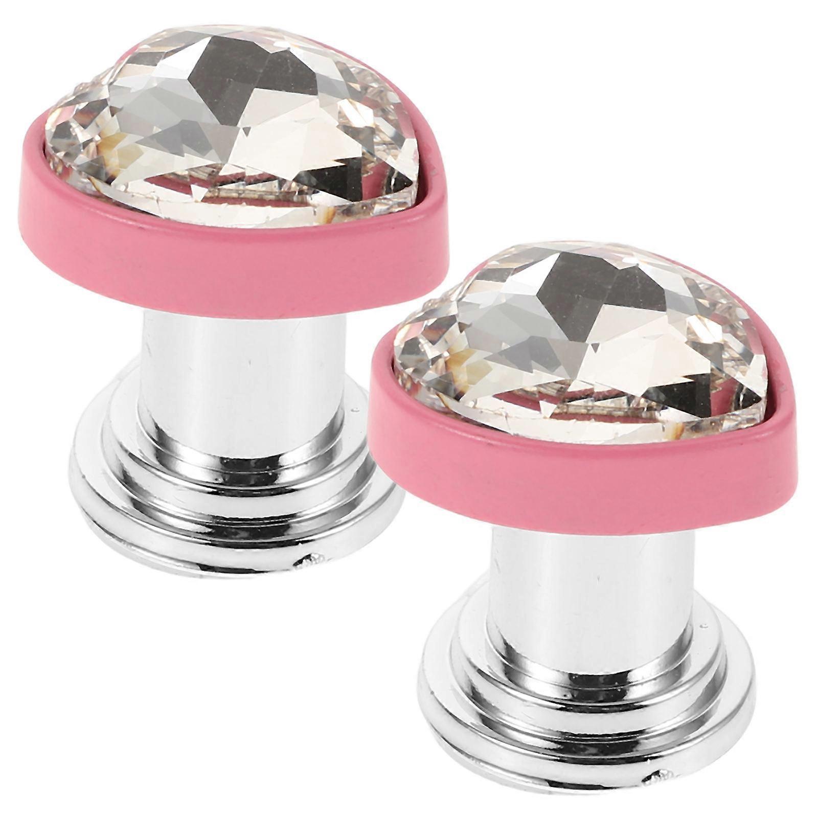 Heart Shaped Toilet Button Pusher 2 Pcs Pet Flush Button Helper for Women with Long Nails Easy Installation Compatible with Various Toilet Tanks