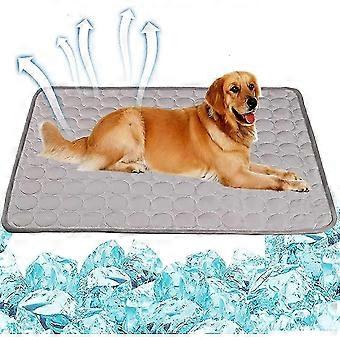Dog Cooling Mat Sleeping Cooling Pad Washable Ice Silk Cool Blanket For Kennel Sofa Bed