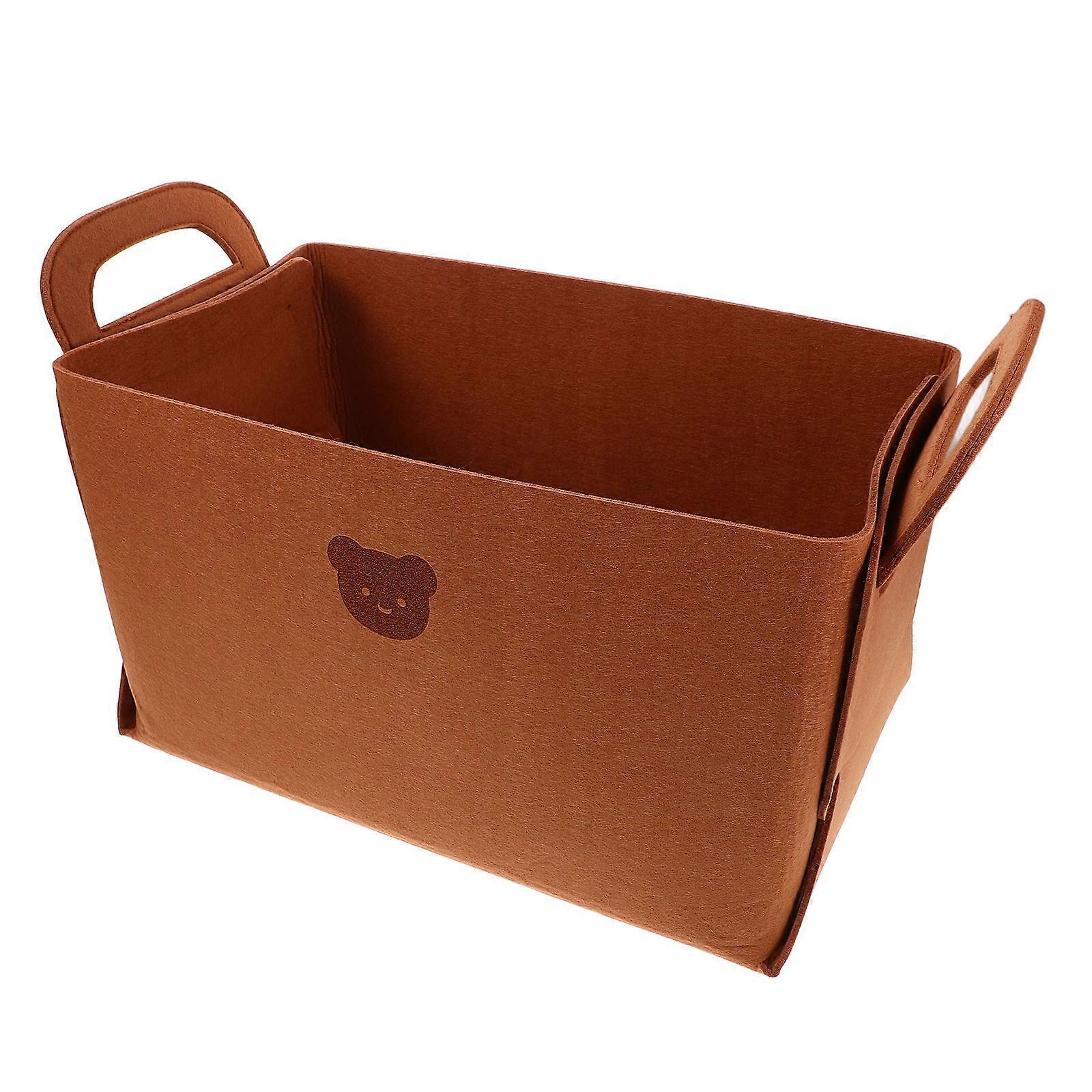 Car Storage Bin Foldable Trunk Organizer Rectangular Shape Backseat Organization Felt Material 42.00X25.00X23.00CM 1Pcs