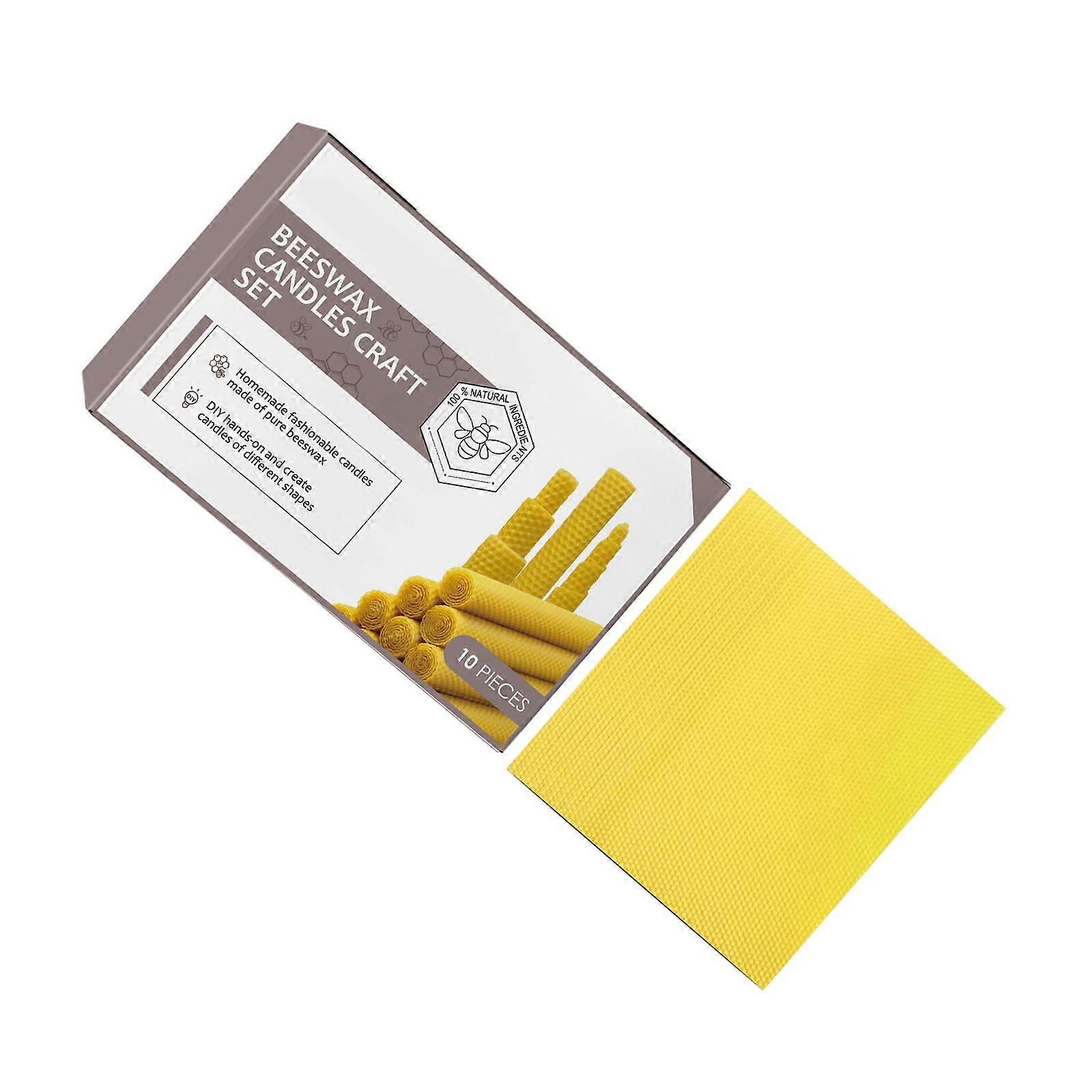 10pcs Beeswax Sheets Natural Honeycomb Discs for Family Decoration Versatile Beehive Wax for Crafts and Artistic Projects