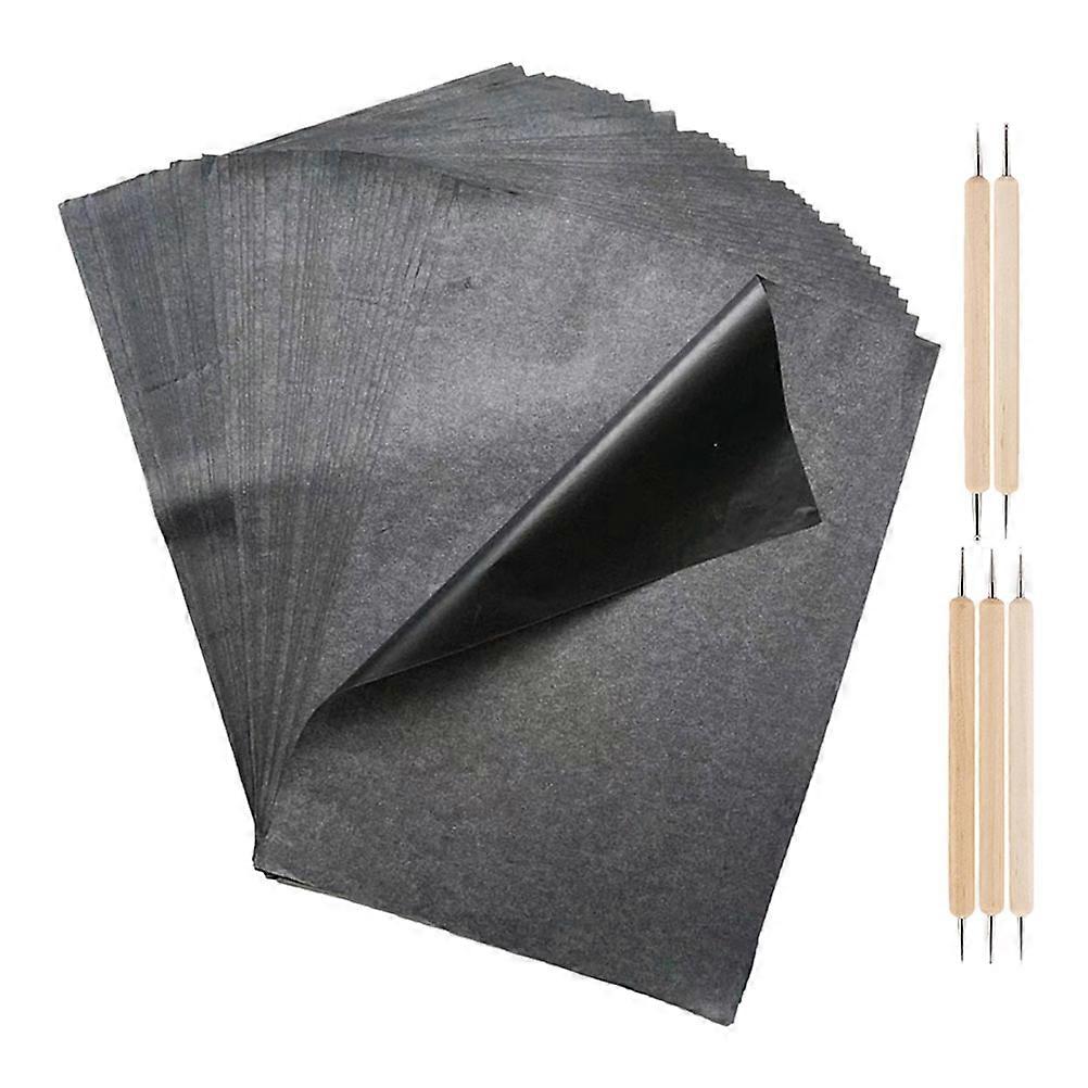 Graphite Transfer Paper Design Transfer for Artists Stable Tracing 55Pcs Black