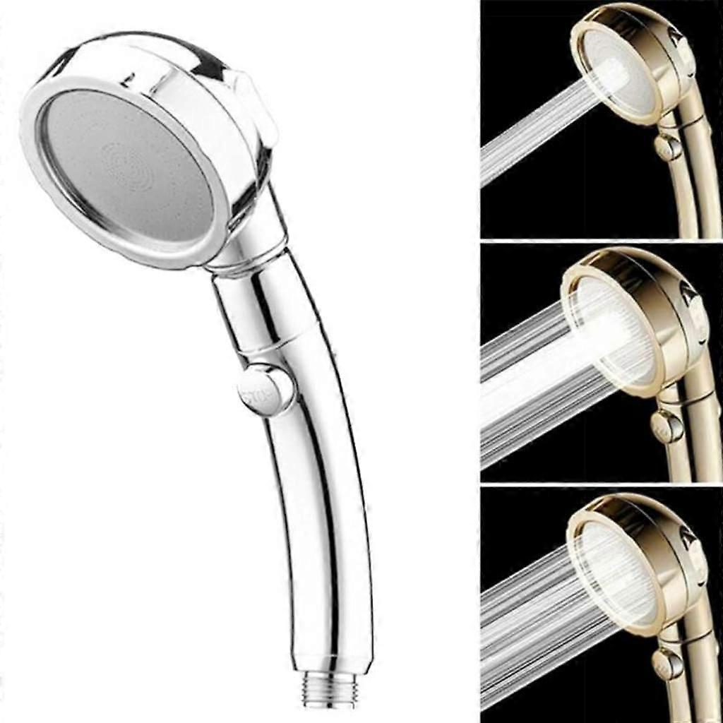 High Pressure Shower Head, 3 Jet Types, Water-Saving, Chrome