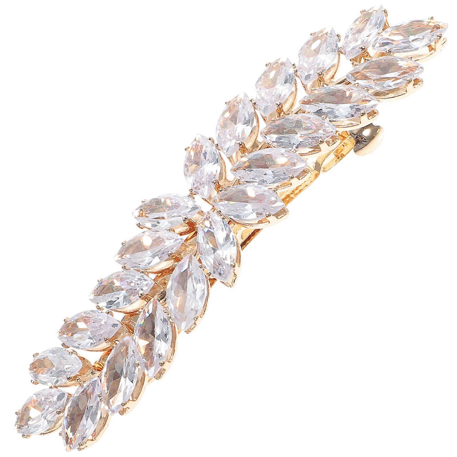 Luxurious Vintage Rhinestone Leaf Hair Clip for Women – Comfortable Hairstyle Accessory for Weddings, Parties & Special Occasions