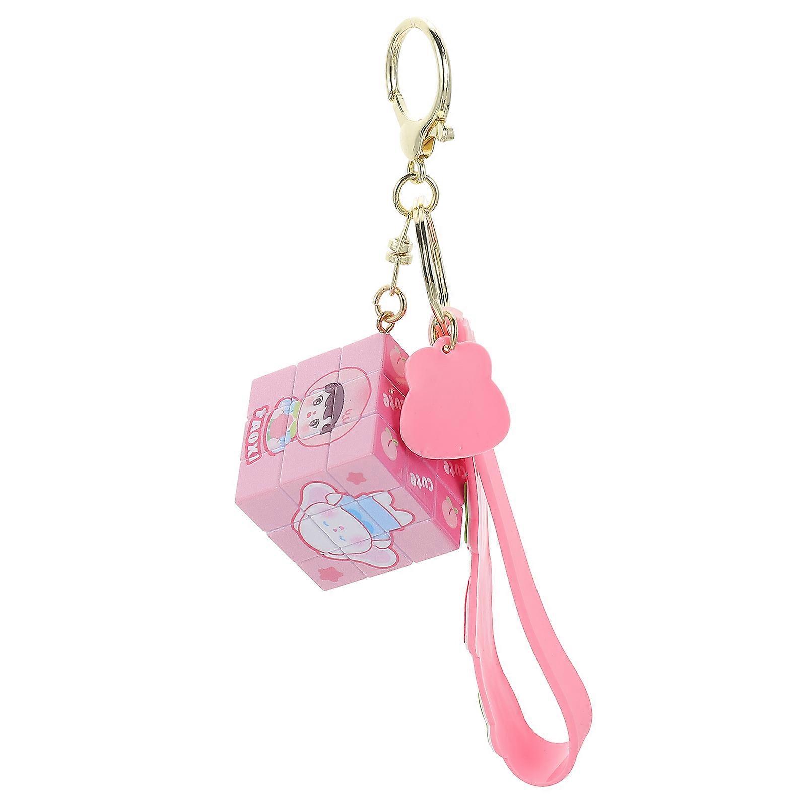 Backpack Pendant Wristlet Keychain Bag Accessory Square Simple ABS Gifting 1Set