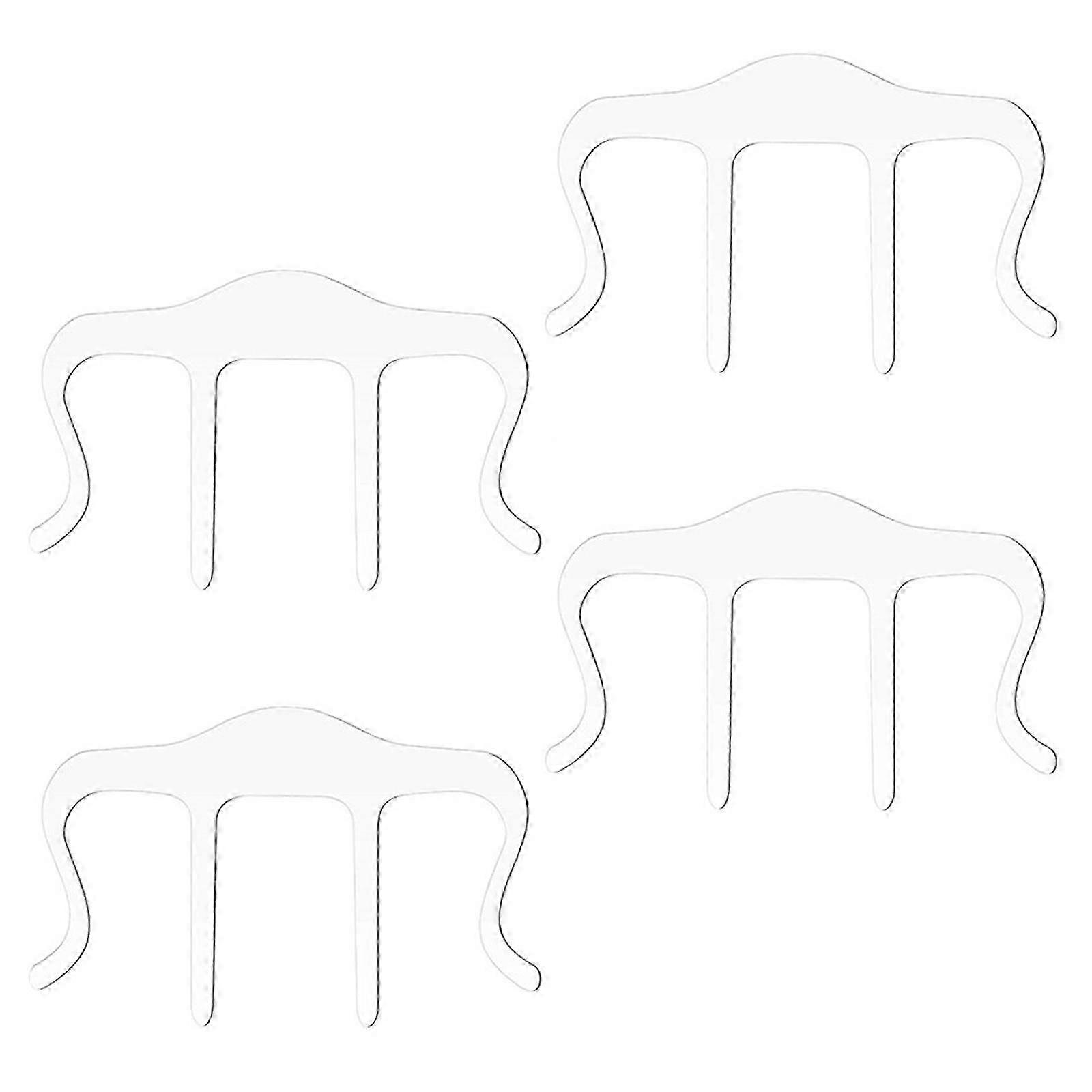 4 Stück transparente Notenhalter Clips für Klavier Lesezeichen Composer Lover 10x5cm