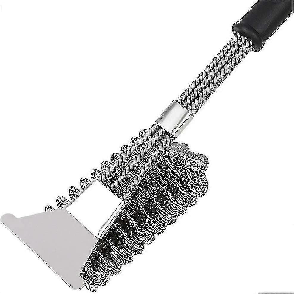 3-in-1 grill cleaner with grill brush and scraper for effective cleaning and maintenance of your grilling surfaces