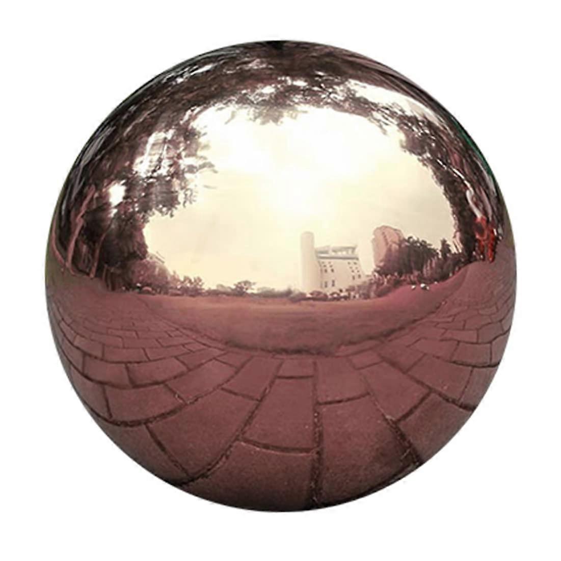 Stainless steel garden sphere 15 cm polished mirror view, seamless reflective garden ball style 2, Style2