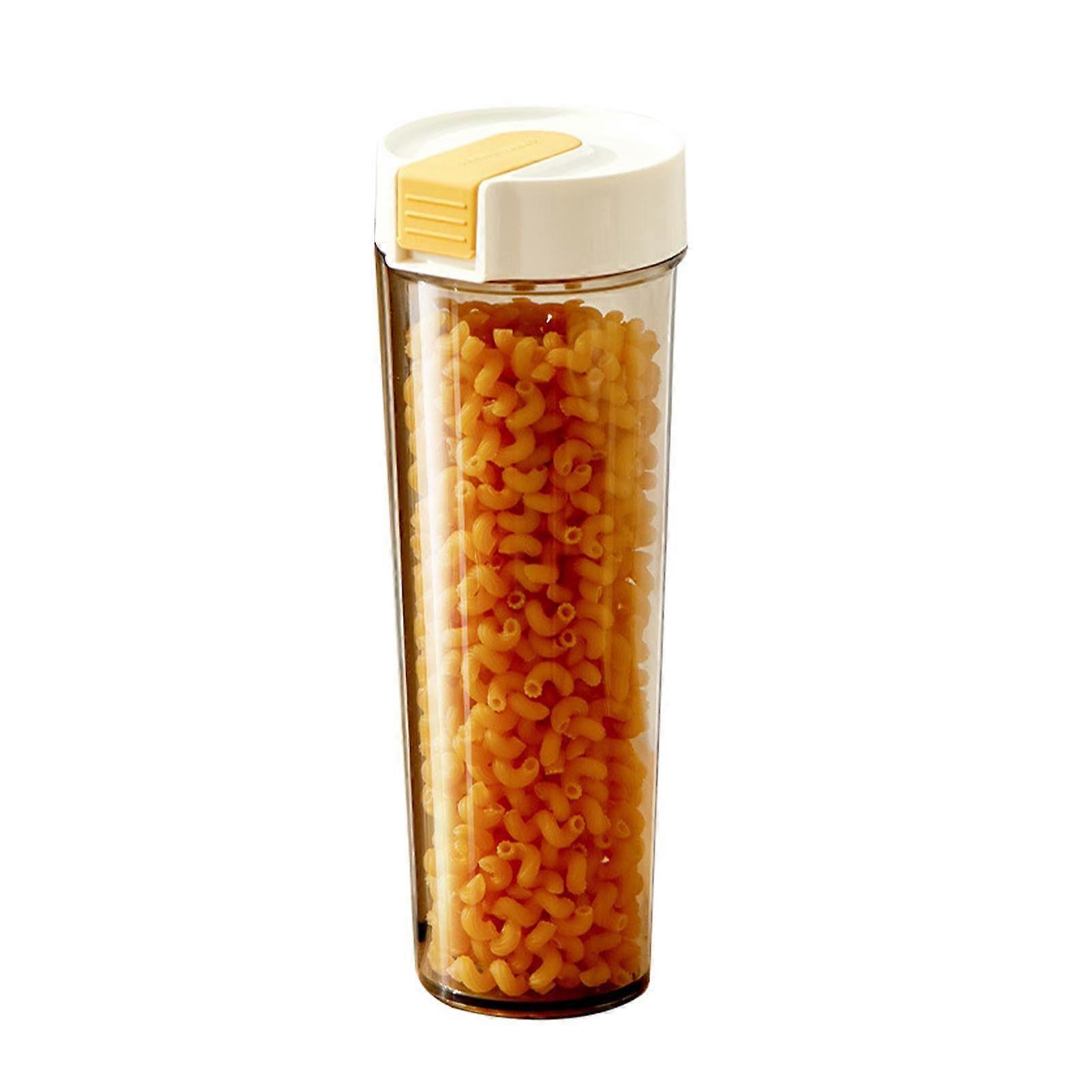 Noodle Storage Container with Airtight Lid, White Pasta and Cereal Storage Container for Kitchen and Pantry, Flour Organizer