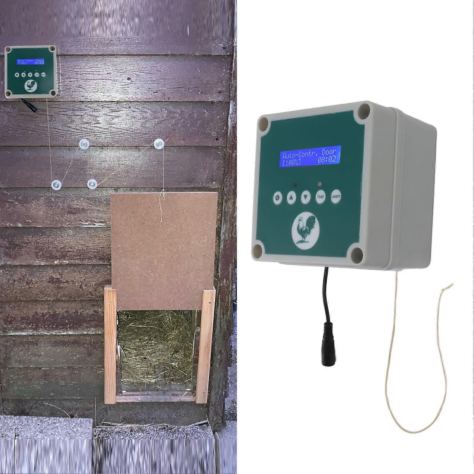 Automatisk dørkontroller for hønsehus 12,5x12,5x9cm IP44