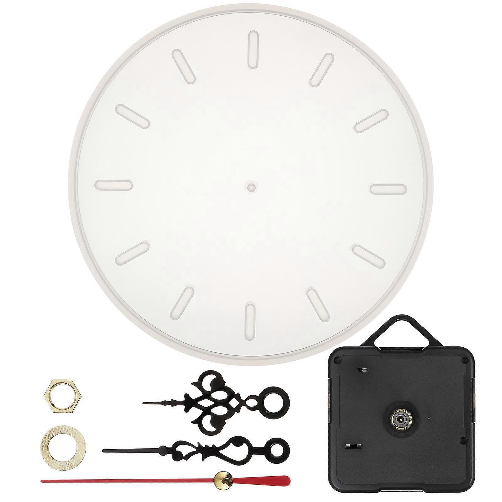 Manual Epoxy Mold Round Clock Decoration 33.40X33.40X1.00CM Black 1 Set