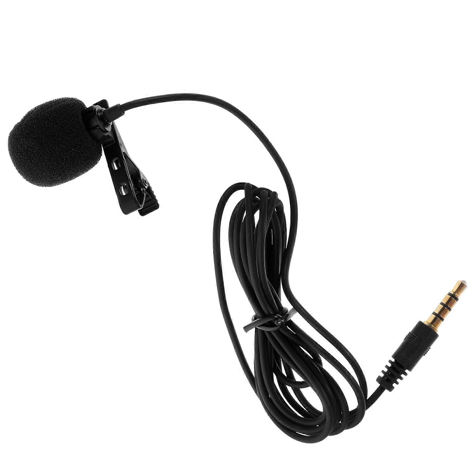 Computer Microphone Lavalier Set with Mini LCD Writing Tablet for Kids, USB Omnidirectional Lapel Microphone and Alloy Sound Card