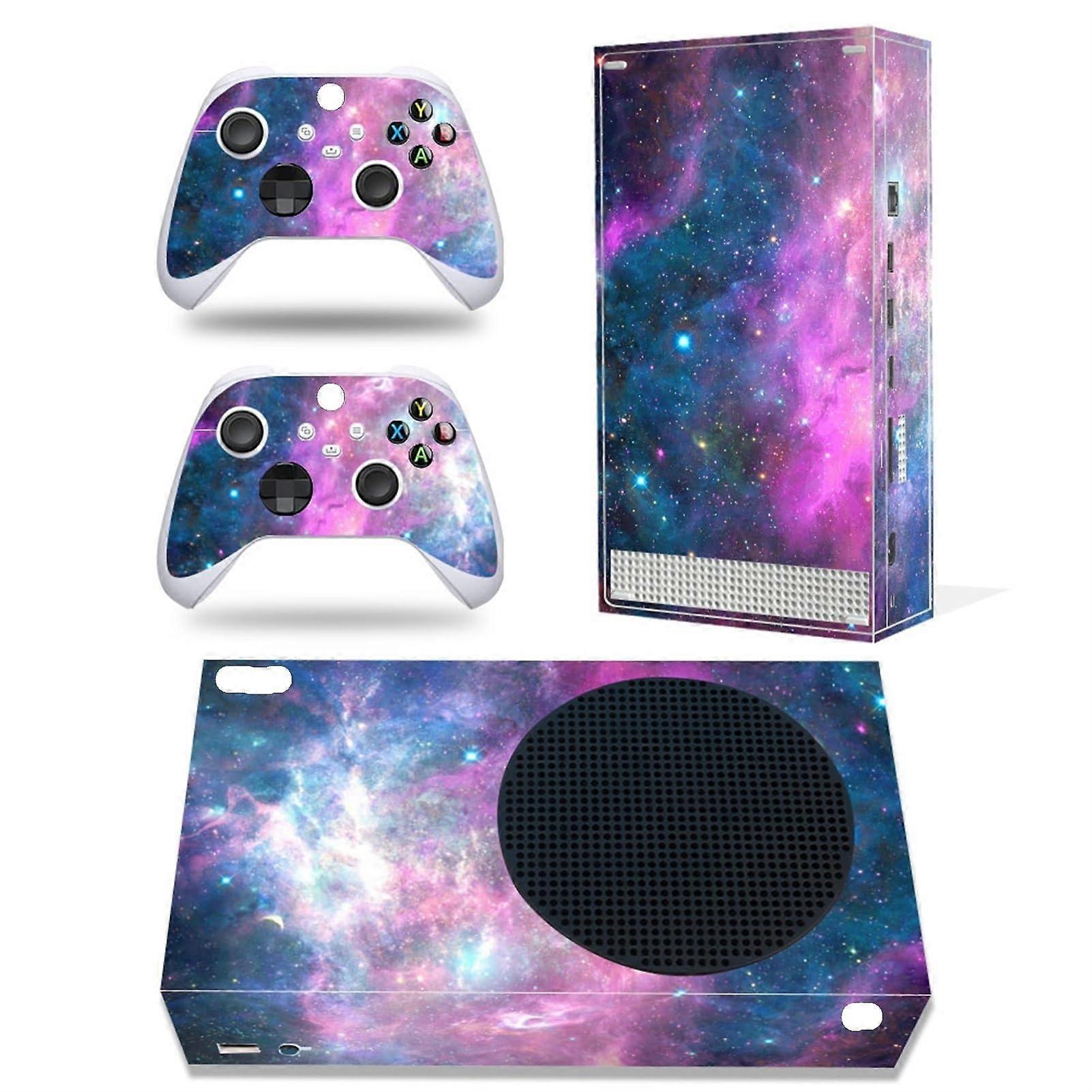 Vinyl Sticker Cover for Xbox Series S Console with Two Free Wireless Controller Skins, Bubble-Free, Durable Design