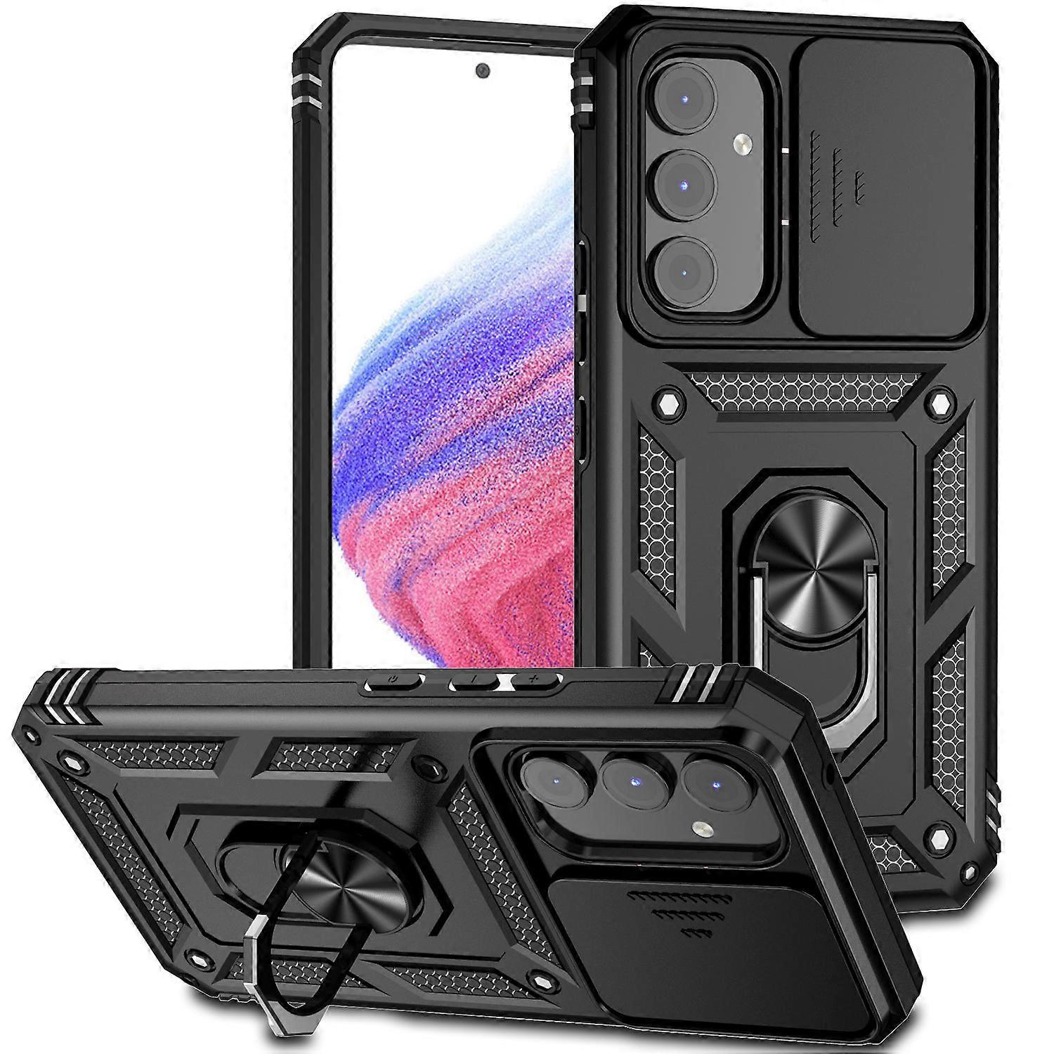 Case Compatible For Samsung S24 Plus S24FE Holder Kickstand Slide Cover Camera Protective Shockproof