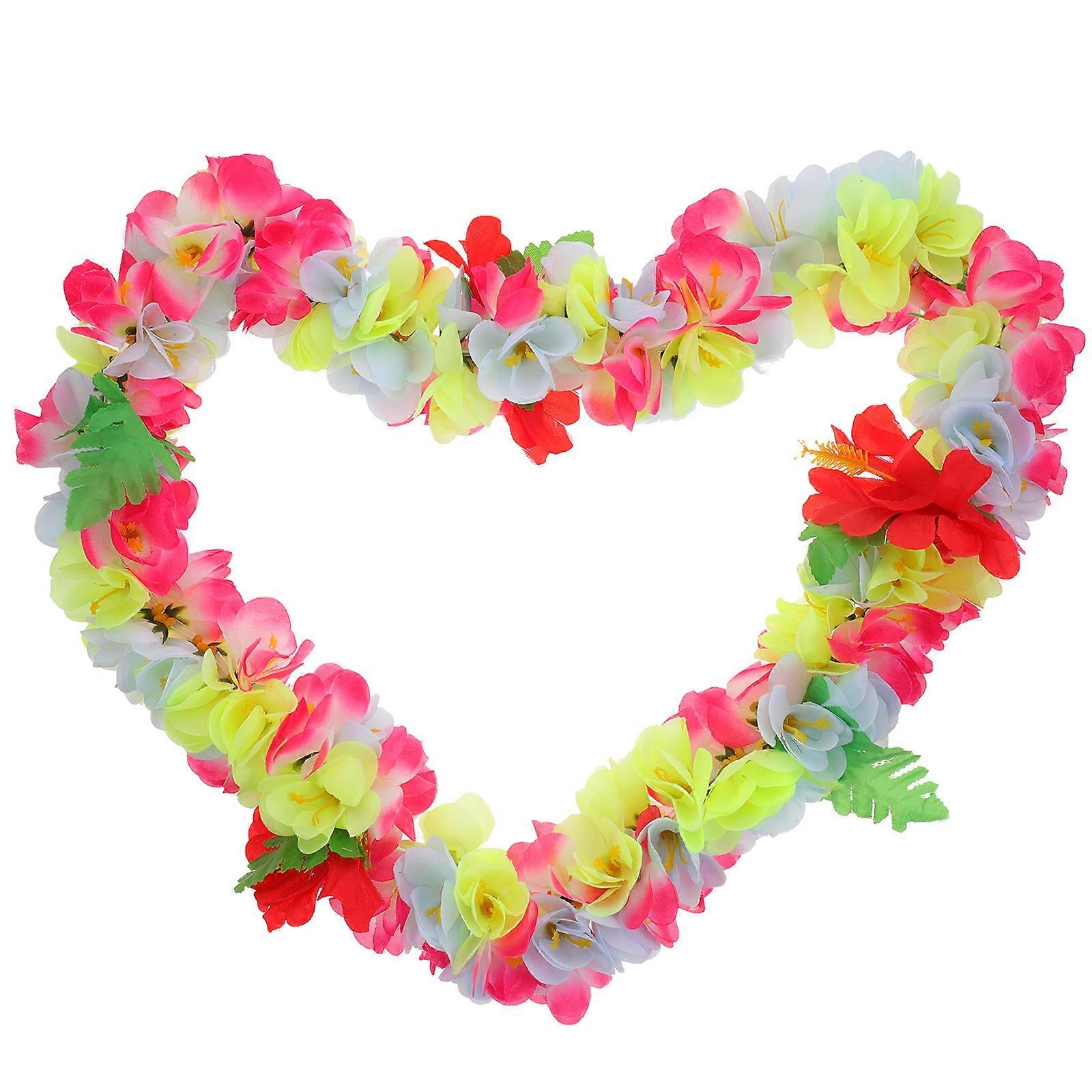 Hawaiian Decorations For Party Tropical Garland Multi Color 116CM Fabric 1Pack