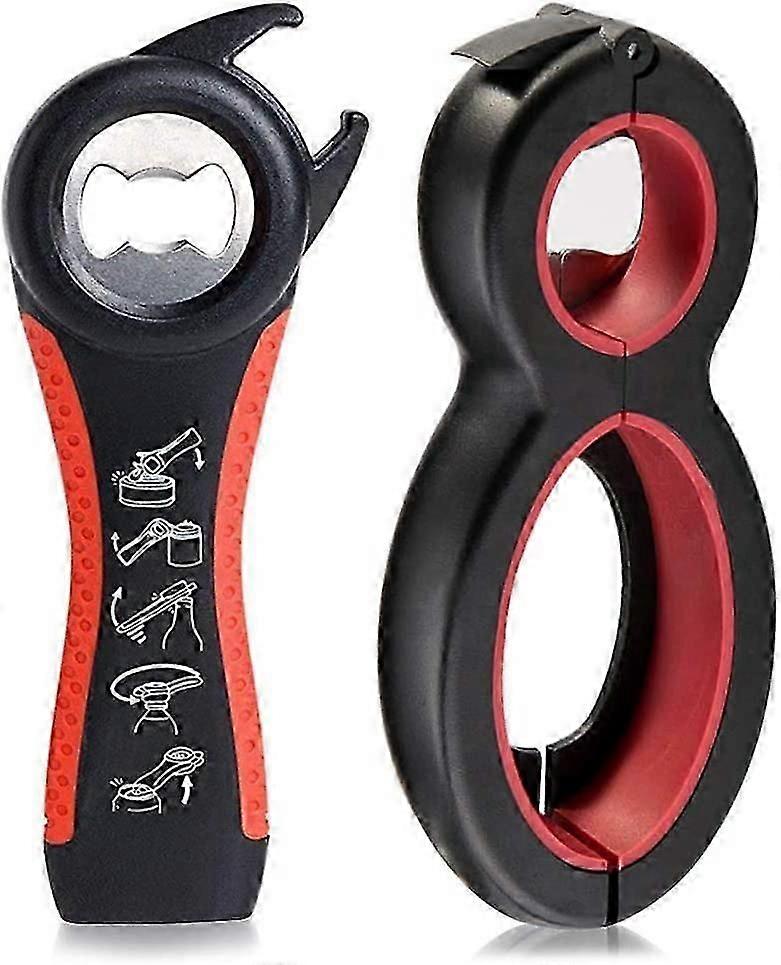 6-in-1 Can & Bottle Opener Set with Soda Cap Sealer - Compact & Handy