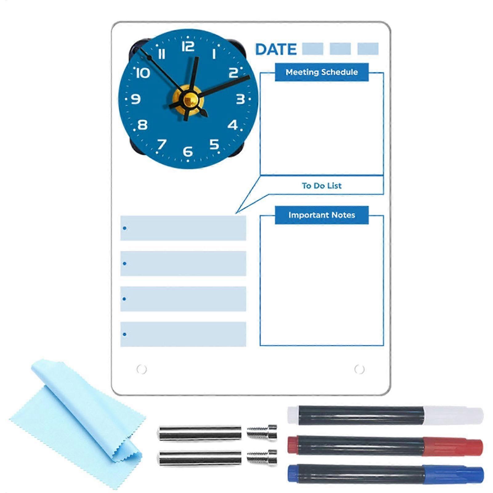 Dry Erase Board, Dry Erase Calendar Vertical Desk Noteboard, Acrylic Weekly Calendar Pad