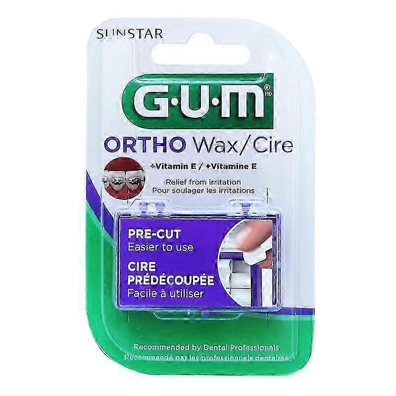 GUM Orthodontic Wax for Braces and Dental Devices - Soothing Dental Wax with Vitamin E and Aloe Vera - Clear Color