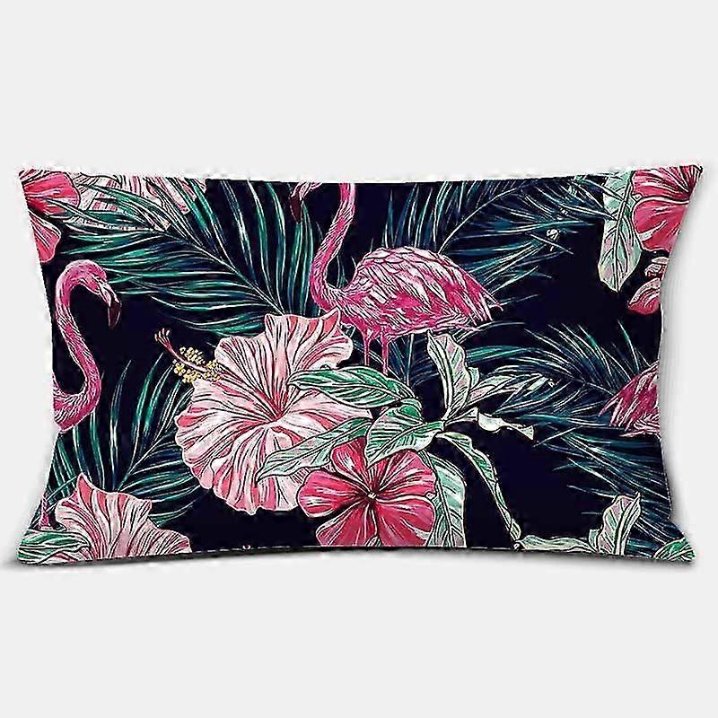 Moda Planta Flamingo Home Decoração Capa de Almofada Fronha Design