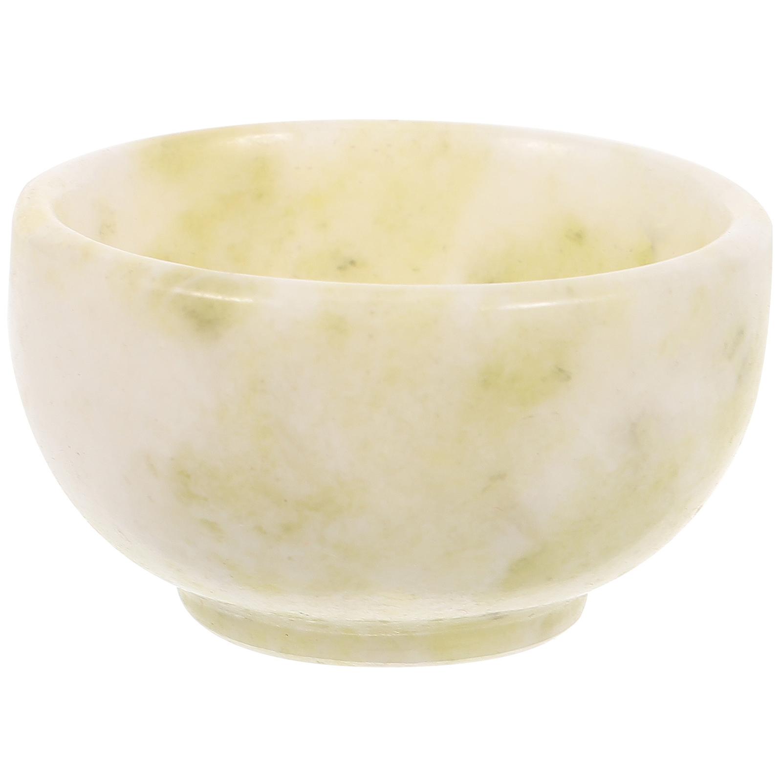 Bowl For Shaving Jade Material Shaving Dishes Small Size 5x5cm Foaming Function 1Set