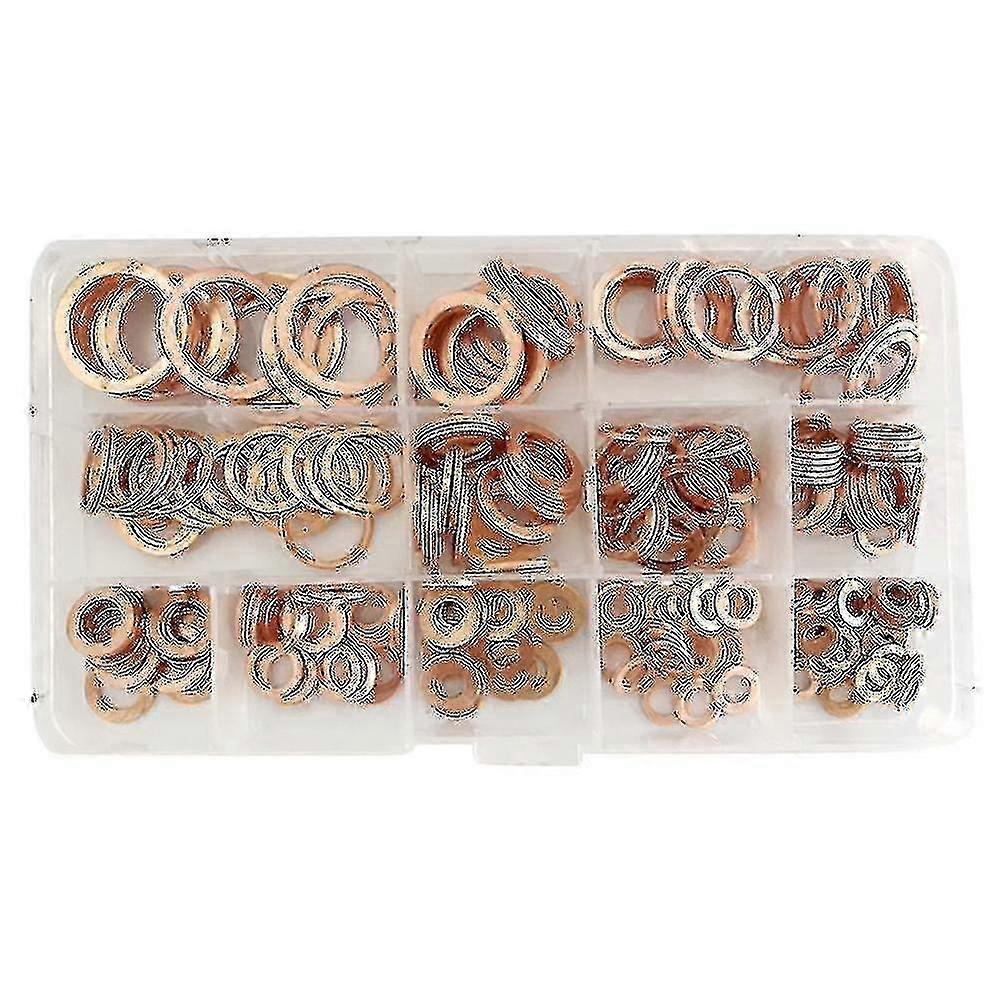 300pcs Copper Rings Assortment Sealing Washers M5-M20