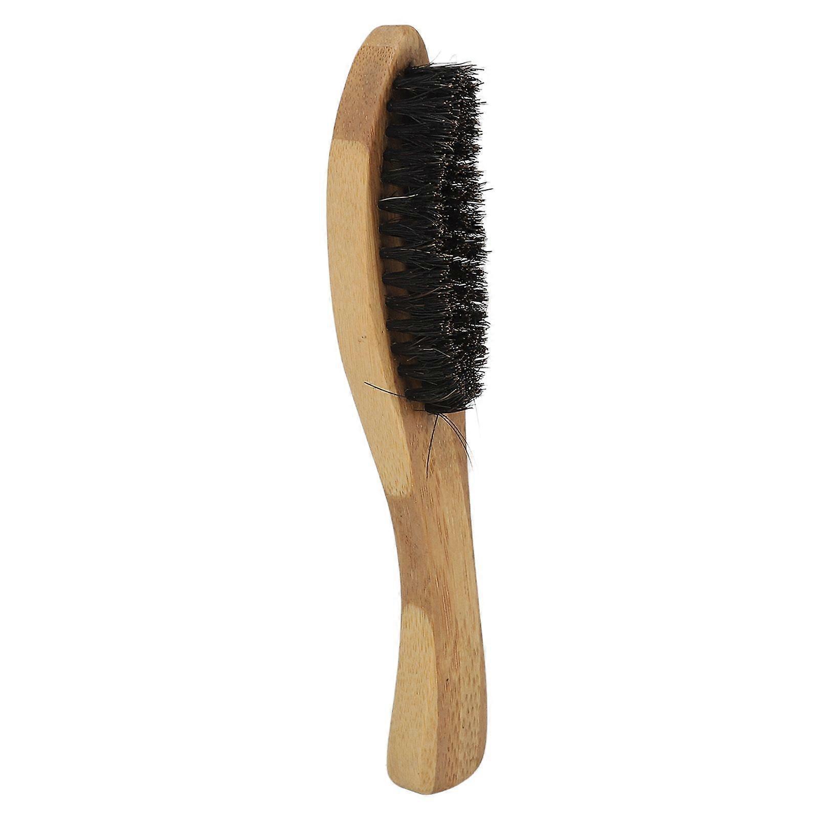 Beard Grooming Brush Soft Bristles Beard Styling Brush with Wooden Ergonomic Handle for MenYMMR)