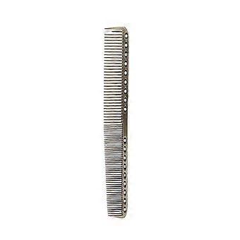 Aluminium Dobbel Tann Hår Lomme Kam Frisør Kam Barber Grooming Kam For Menn KvinnerBronse GullYMMR)