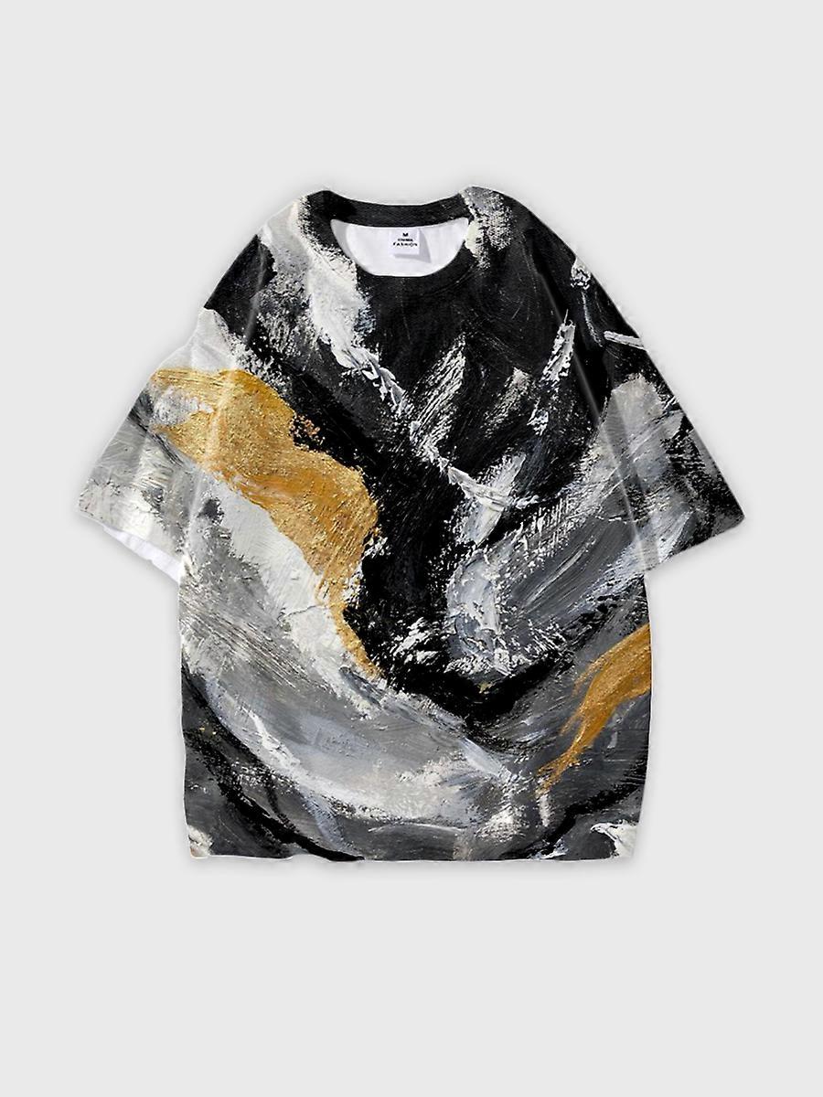 T-shirt round neck Pattern loose short sleeve JW2888