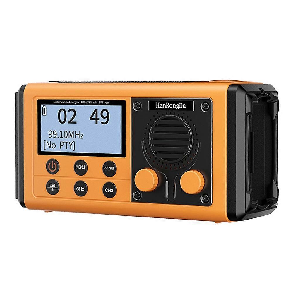 HanRongDa HRD-907 Emergency Radio Solar Hand Crank Emergency Weather Radio,DAB/SW/AM/FM Portable Radio 10000mah
