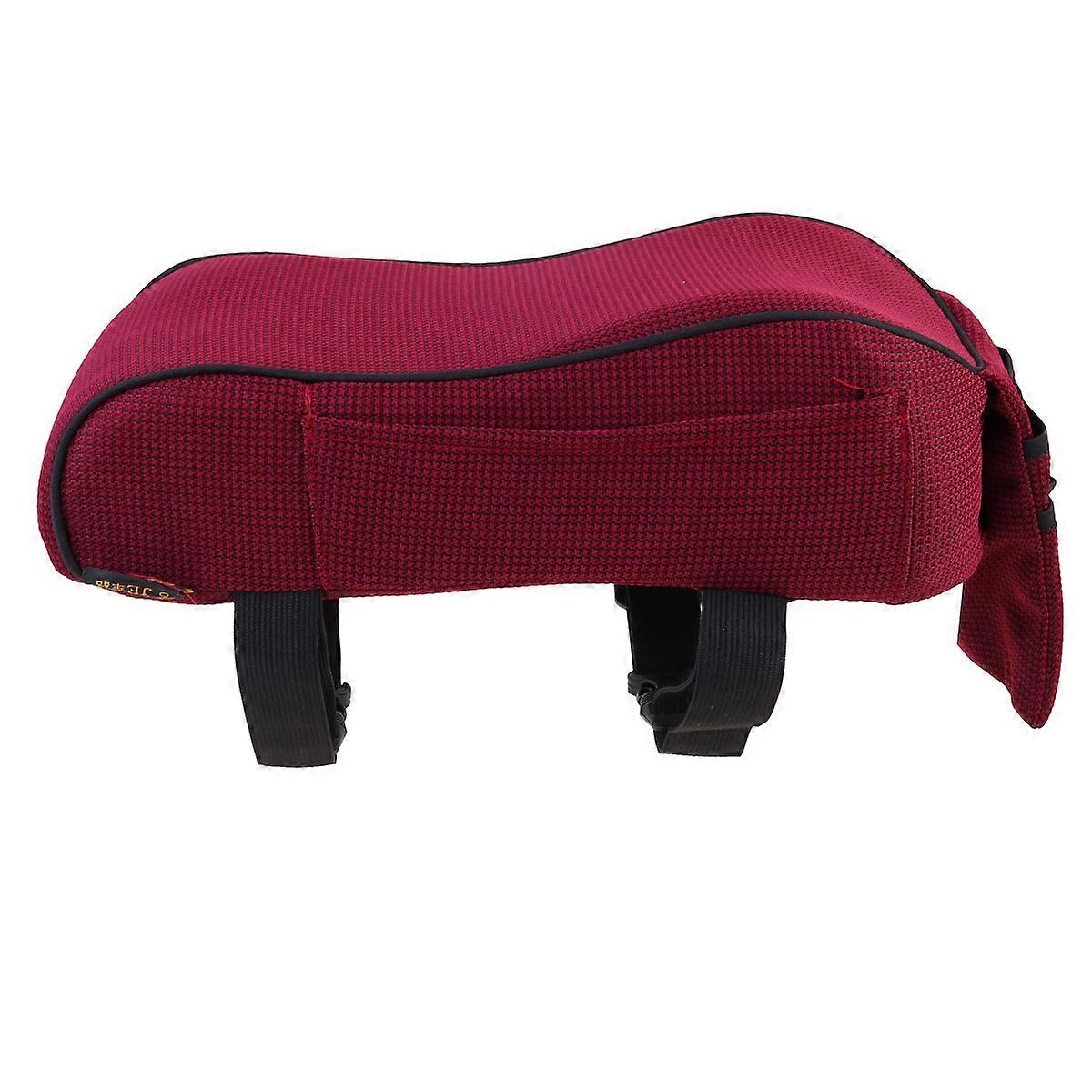 Armrest Storage Arm Rest Red Wine 30x15cm Pu Leather Abs 1Pack