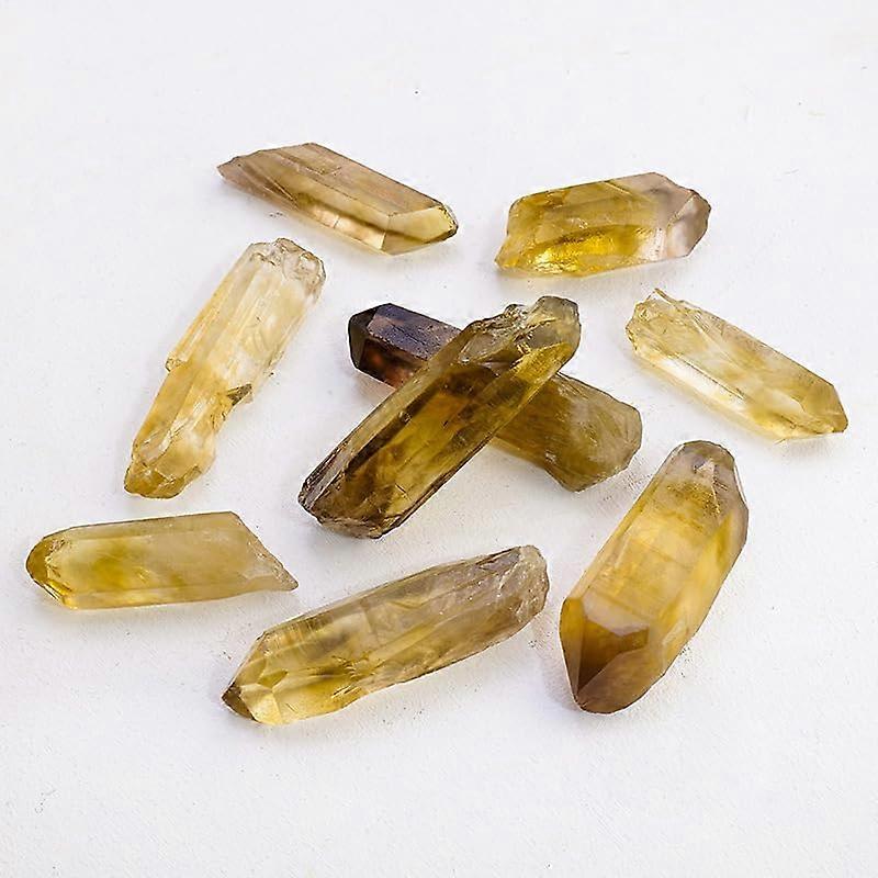 Natural Crystal Stone 1 kg, Yellow Raw Gemstone, Column Scepter 4-8 cm, Aromatherapy & Aquarium Decoration, Mixed Sizes