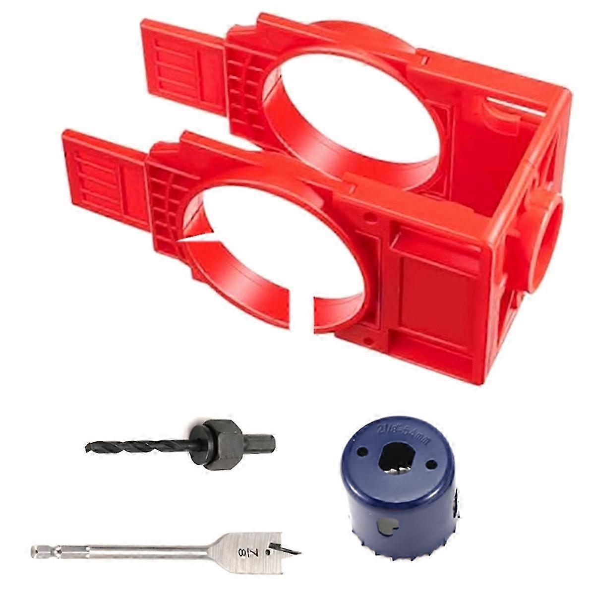 Door Lock Hole Saw Installation Kit with 2-1/8 Inch Holesaw - Precision Tool for Easy Door Knob Installation