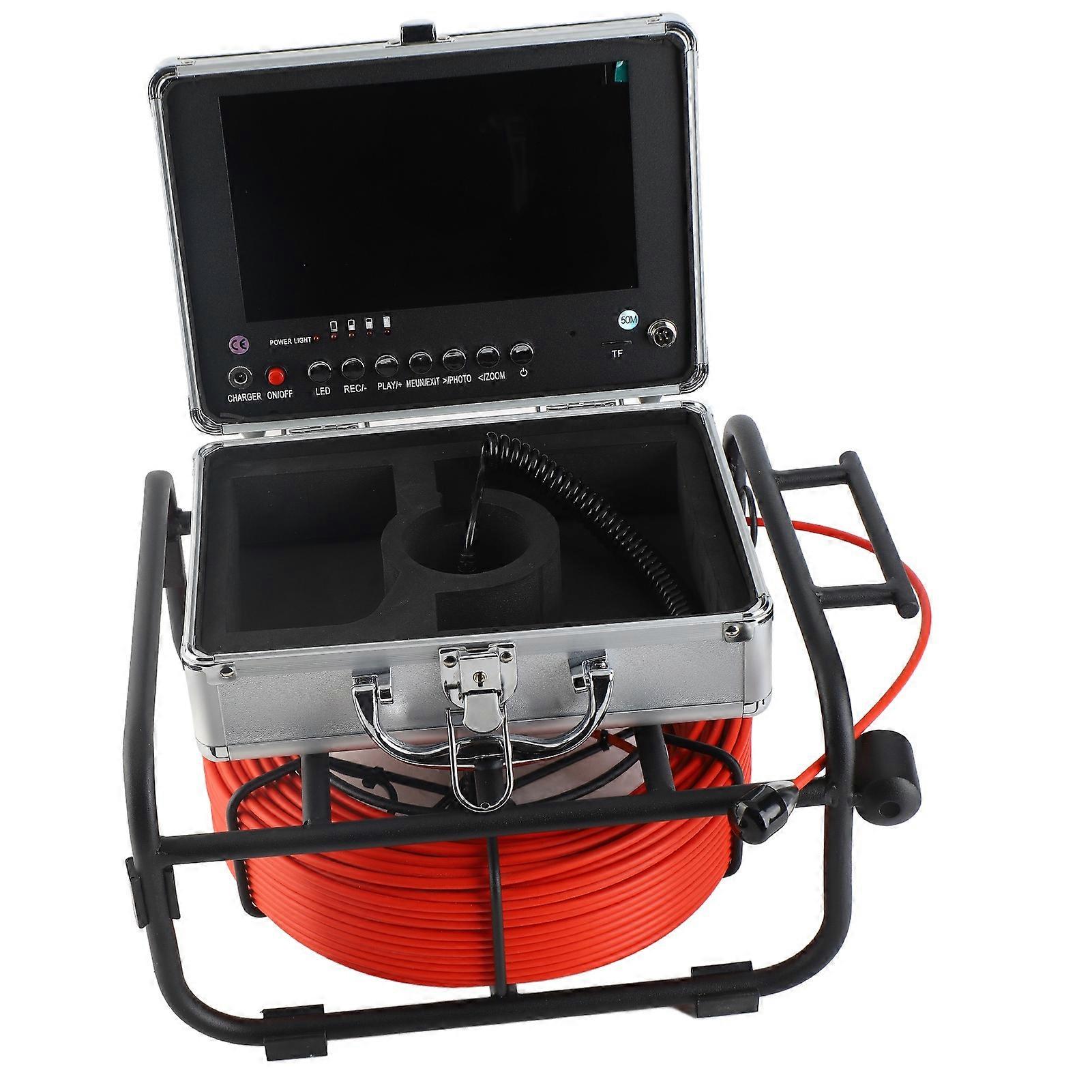 下水道摄像头管道检测摄像头 9 英寸 AHD 屏幕管道蛇形检测摄像头 100-240V