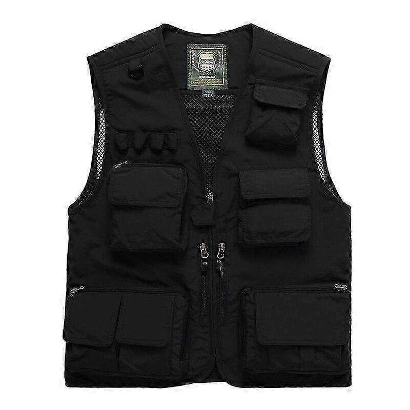 Heren Quick-Dry Multi-Pocket Mesh Vissen & Utility Vest (Tot 7XL)