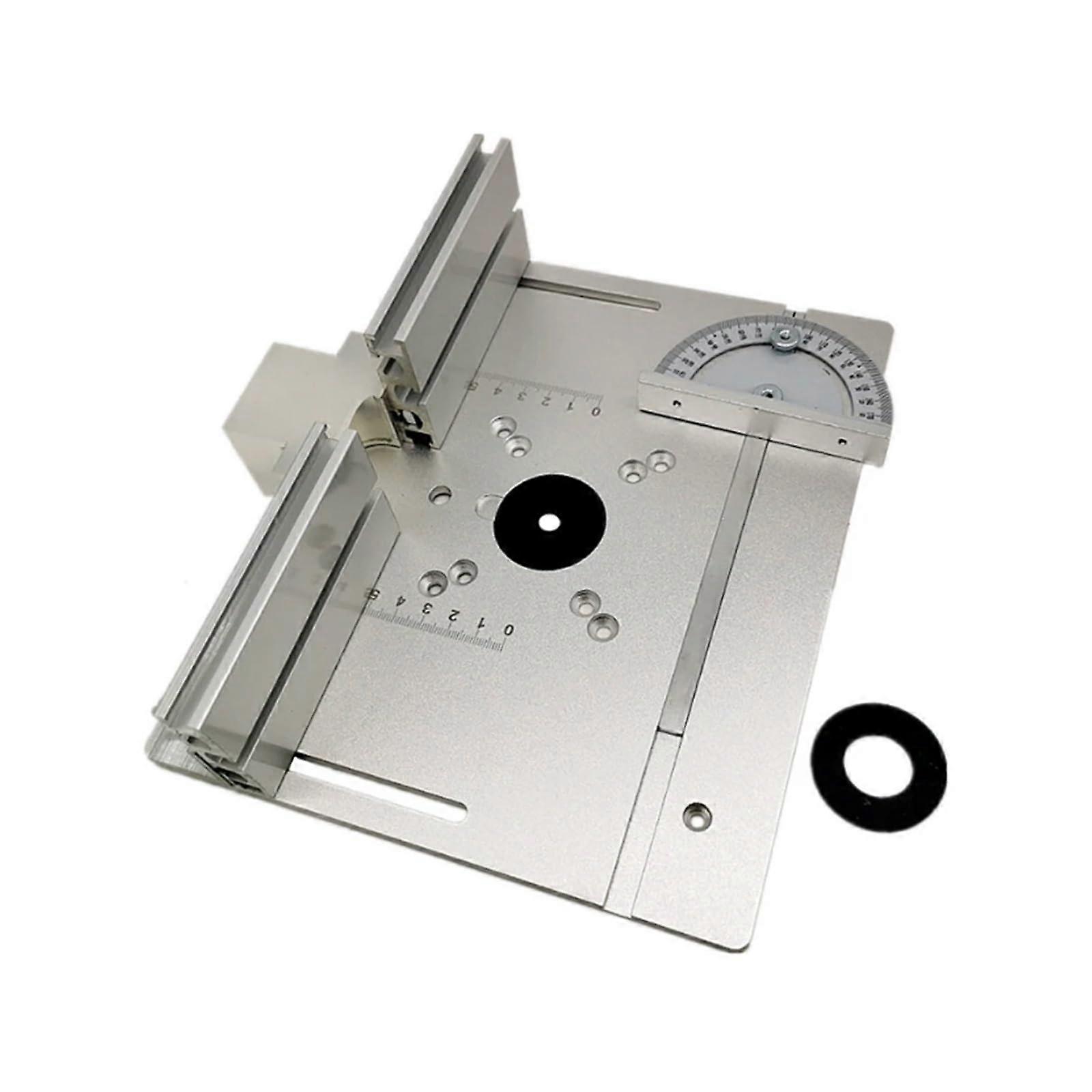 Multifunctional Aluminum Milling Table Insert Plate, Milling Plate for Trimmer Machines for Woodworking (Size: Type1) Silver B